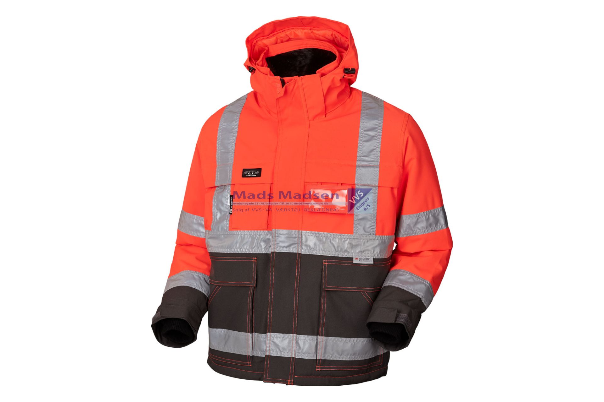 JAK EN471 Pilotjakke 11131 Rød/Grå Str.S Klasse 2