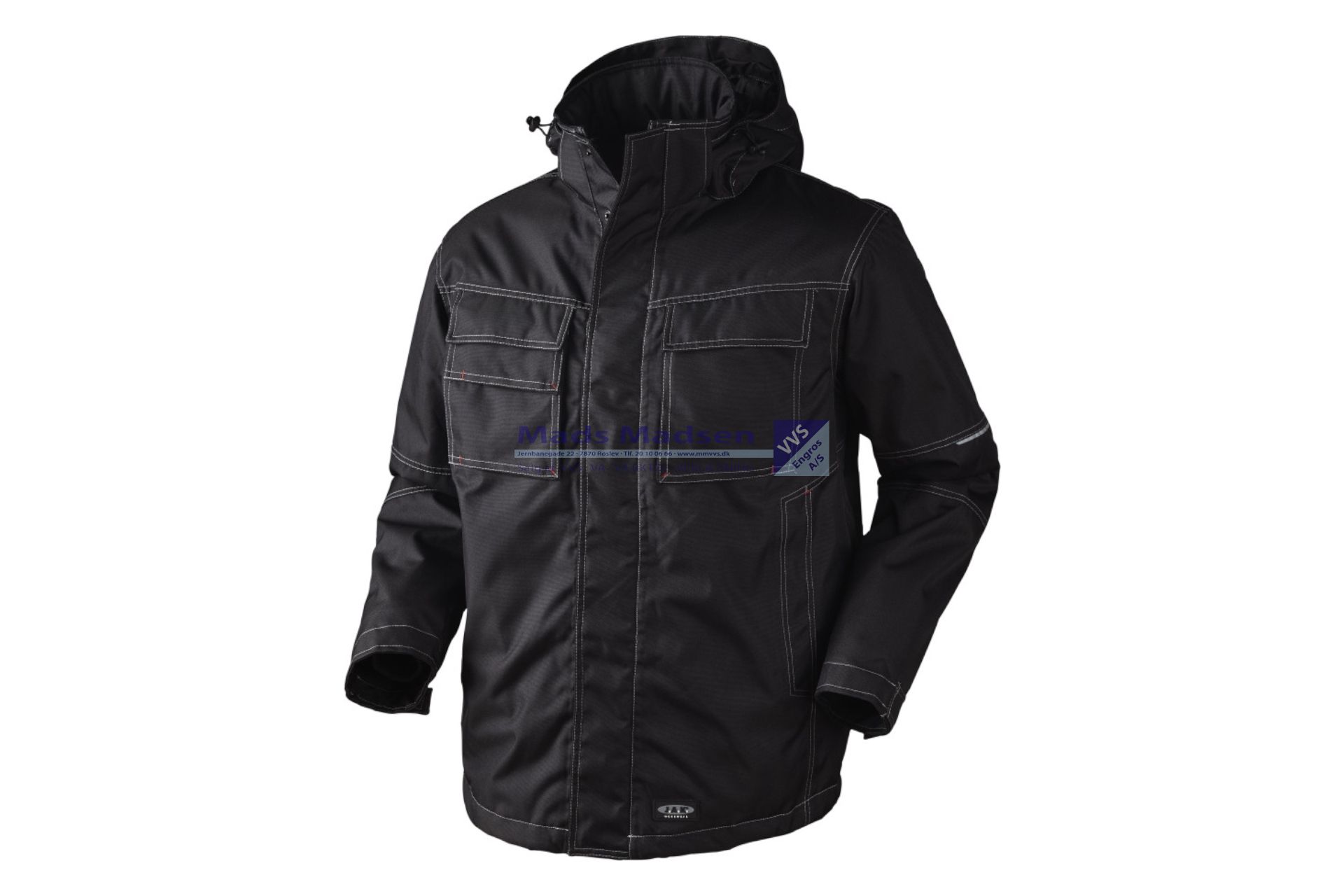 JAK Canvas Jakke High Performance 6153 Sort Str.6XL Poly 100% (S)