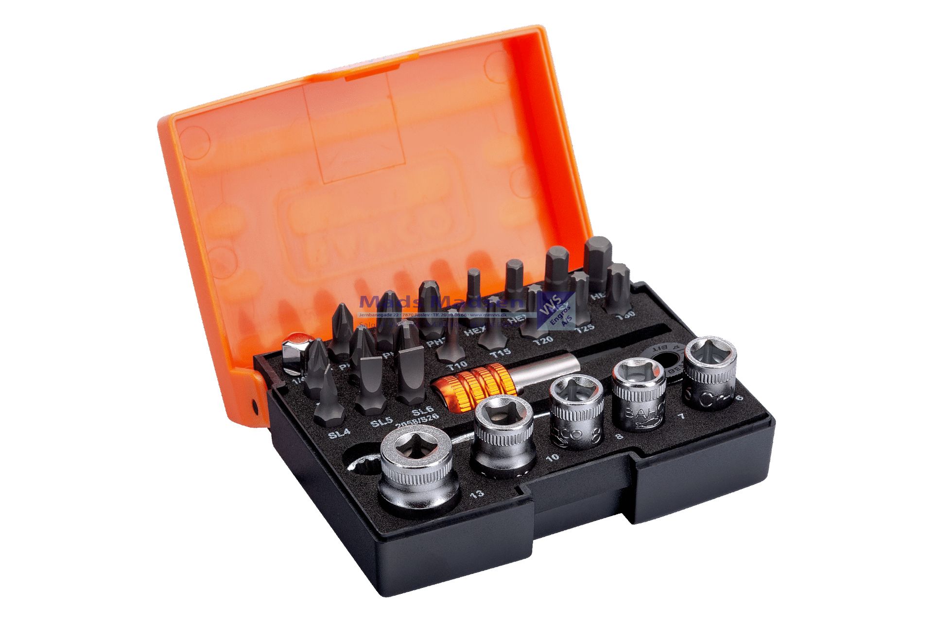 Top-/ Bitssæt Mini Bahco 1/4" 2058/S26 26 dele *NETTOPRIS*
