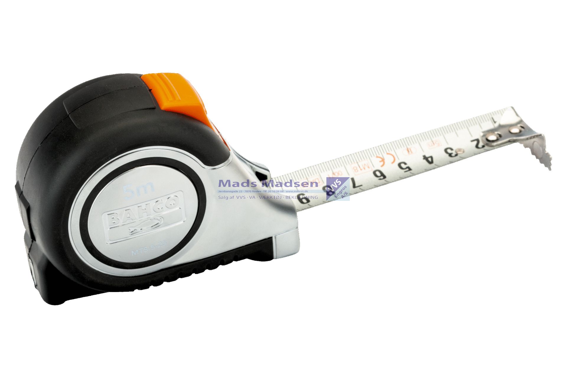 Båndmål Rustfri Bahco MTS 5mtr x 25mm *NETTORPIS*