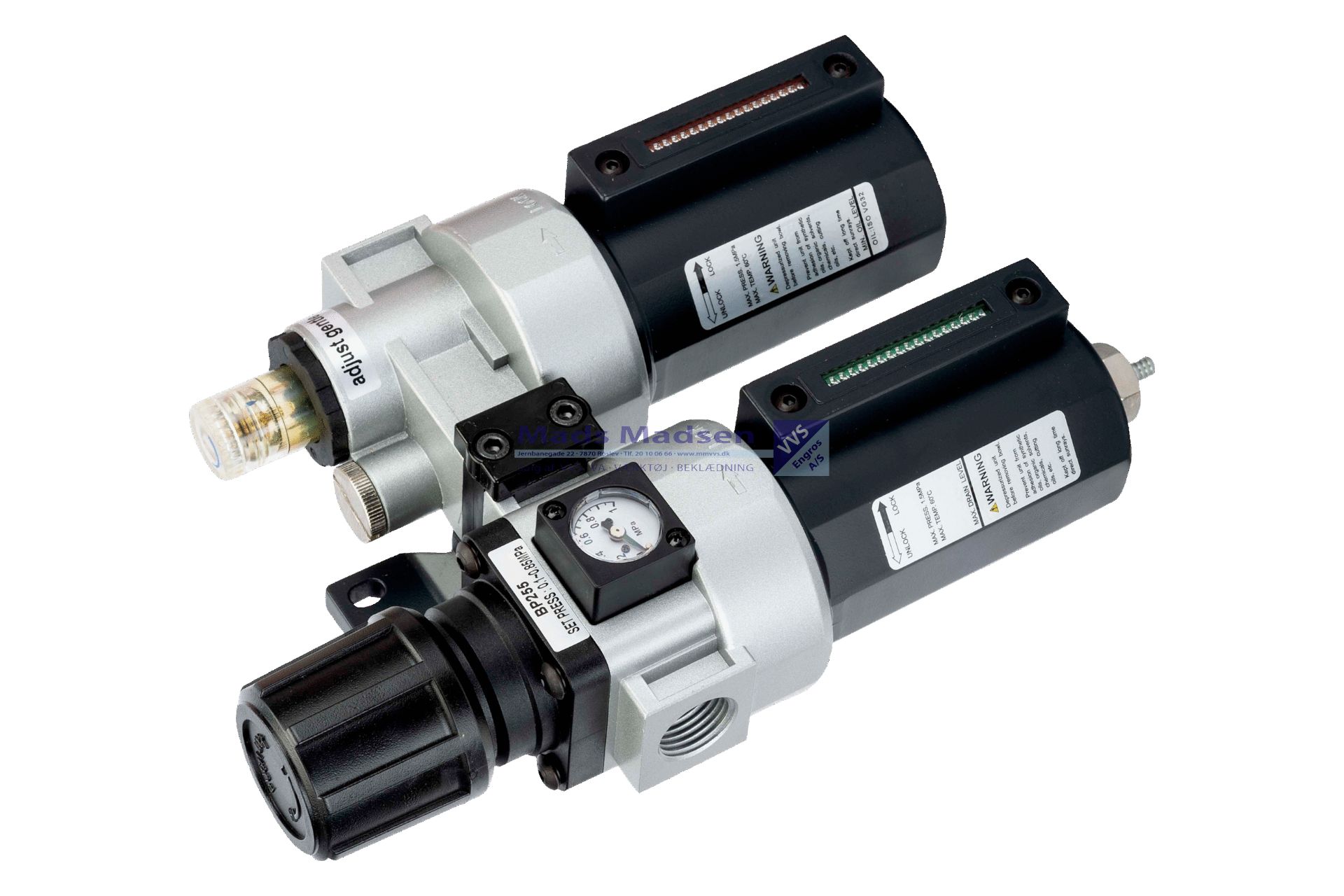 Filter/regulator/smøreapparat Bahco BP255 1/2" -5C til +60C 20 My 1-8 bar *OUTLET*