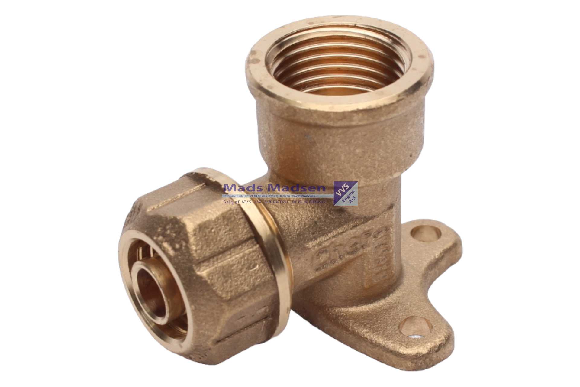 15mm x 1/2" Tiemme pex dækvinkel m/bøsn