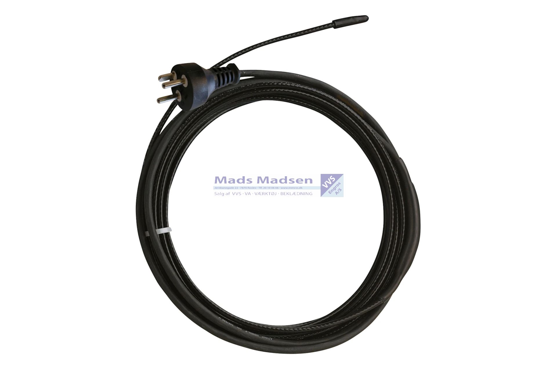 HeatCom selvreg. varmekabel 14 mtr 185 W med 2 mtr. tilledning og stikprop UDVENDIG