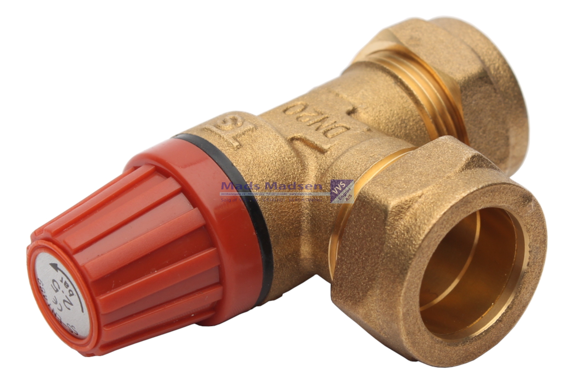 Vølund 2,5bars sikkerhedsventil m/22mm komp. f/VVM 320 624890