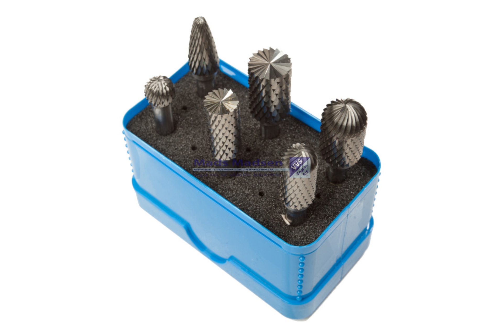 HM Roterende file i sæt m/ 6 stk ass. HM-sæt