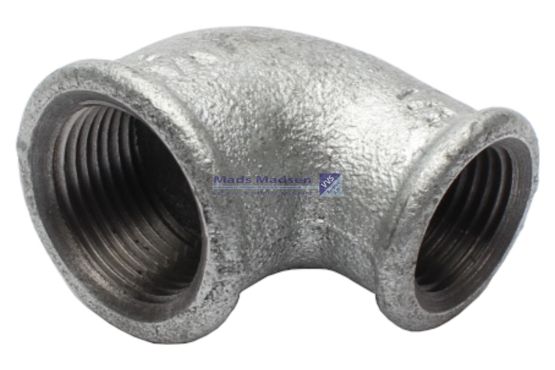 1 1/4" x 1" galv. vinkel m/m