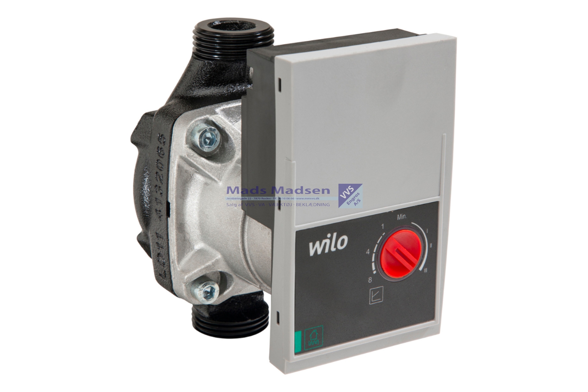 Vølund cirkulations pumpe f/VVM 320 - Wilo GT15/6 RKC M - sidder i top (m/ledning) 724016