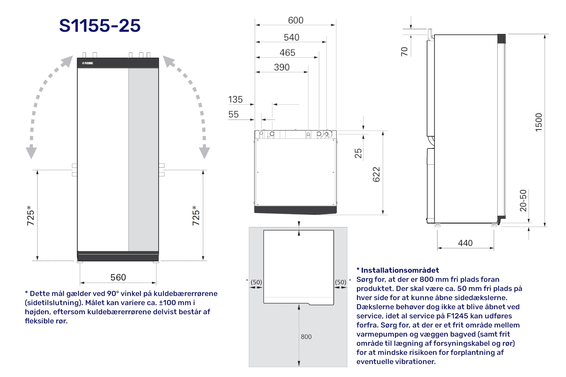 Vølund S1155-25 EM jordvarmepumpe 6-25 KW 3x400v m/frekvensregulerende kompressorer 065498 (S) - Billede 2