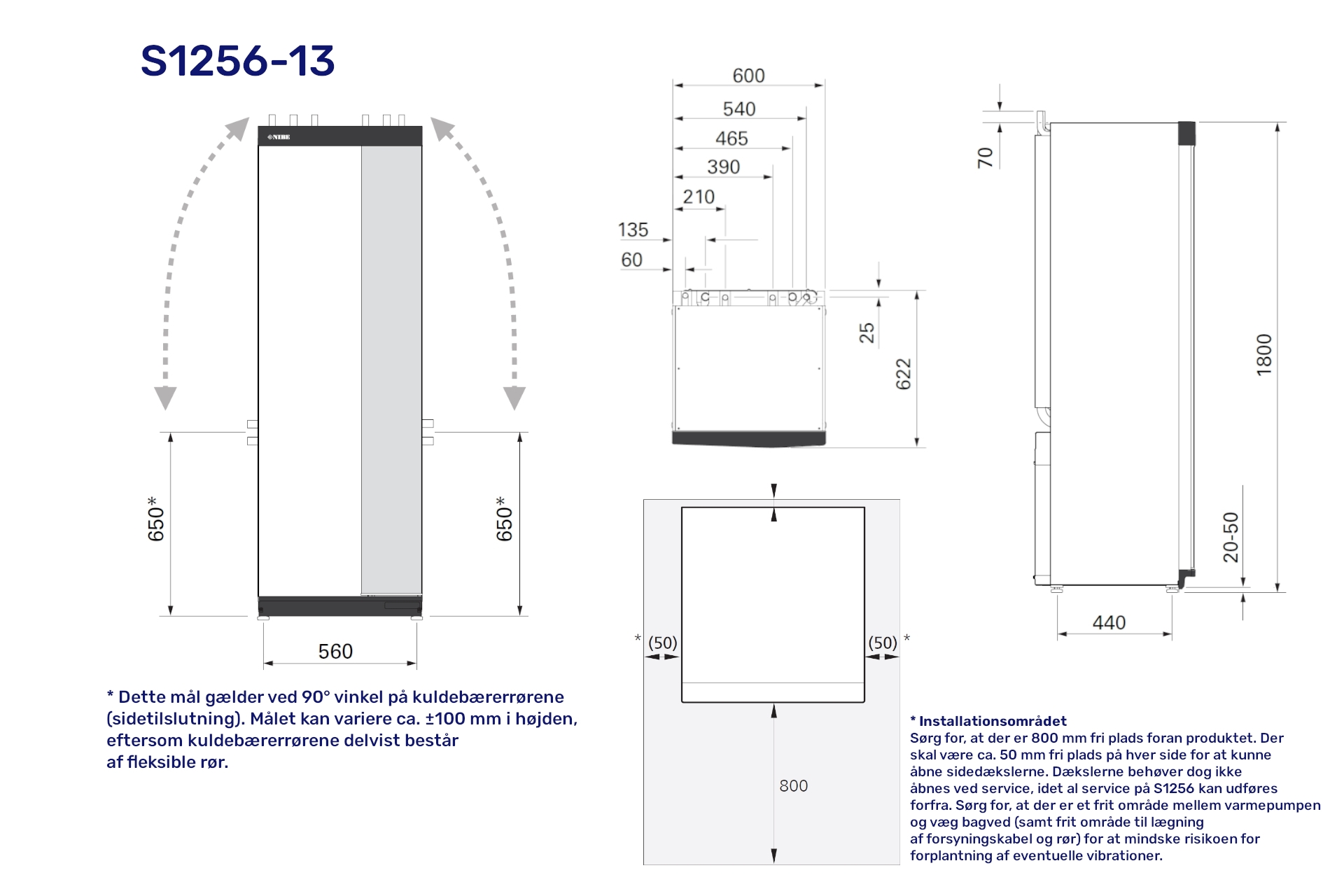 Vølund S1256-13 E EM jordvarmepumpe 3-13 KW 3x400v indb.180l V.V.beholder m/frekvensregulerende kompressorer 065711 (S) - Billede 2