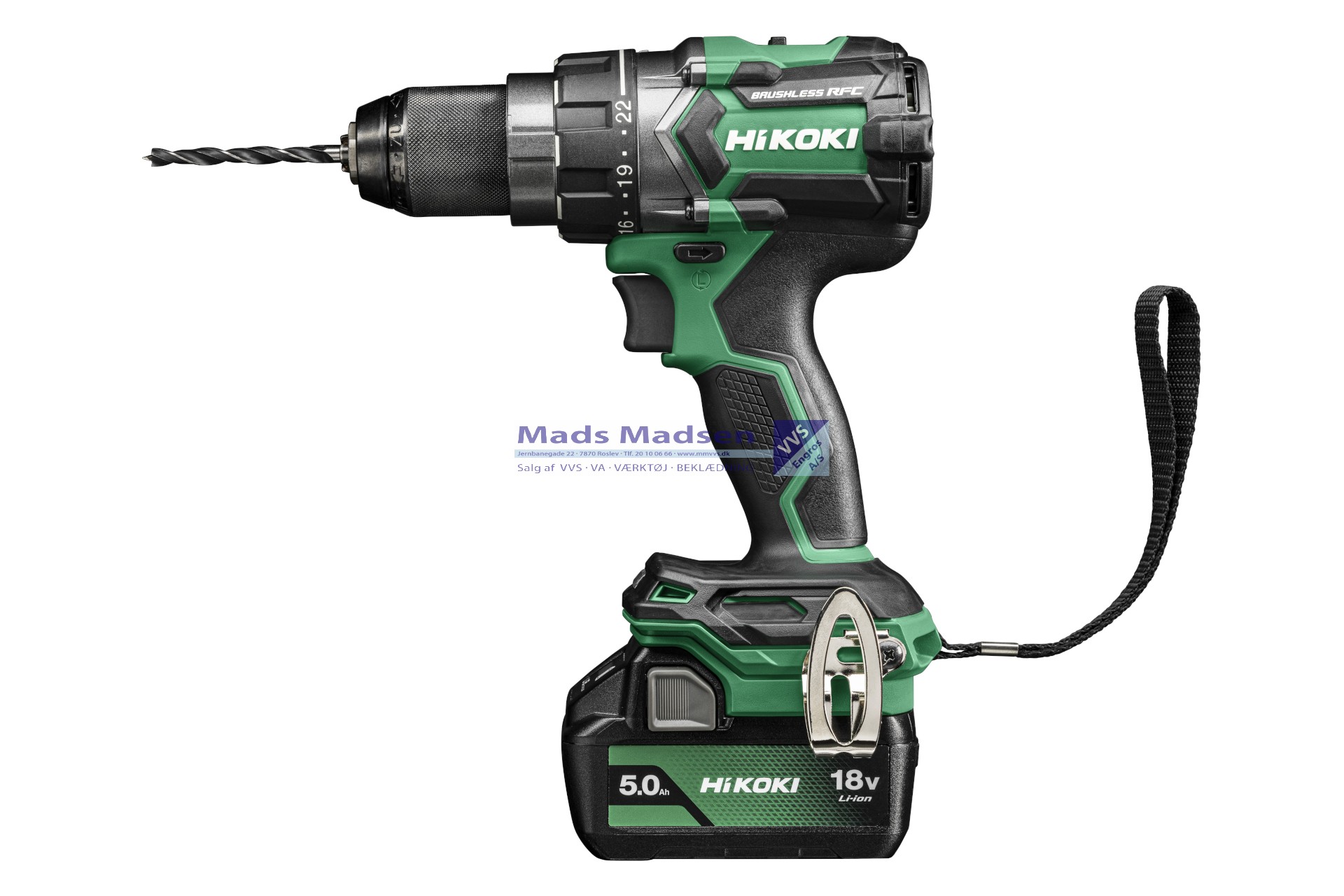 Hitachi / Hikoki Boreskruemaskine DS18DC 18V 2 x 5,0 Amp. kulfri 140 Nm *NETTOPRIS*