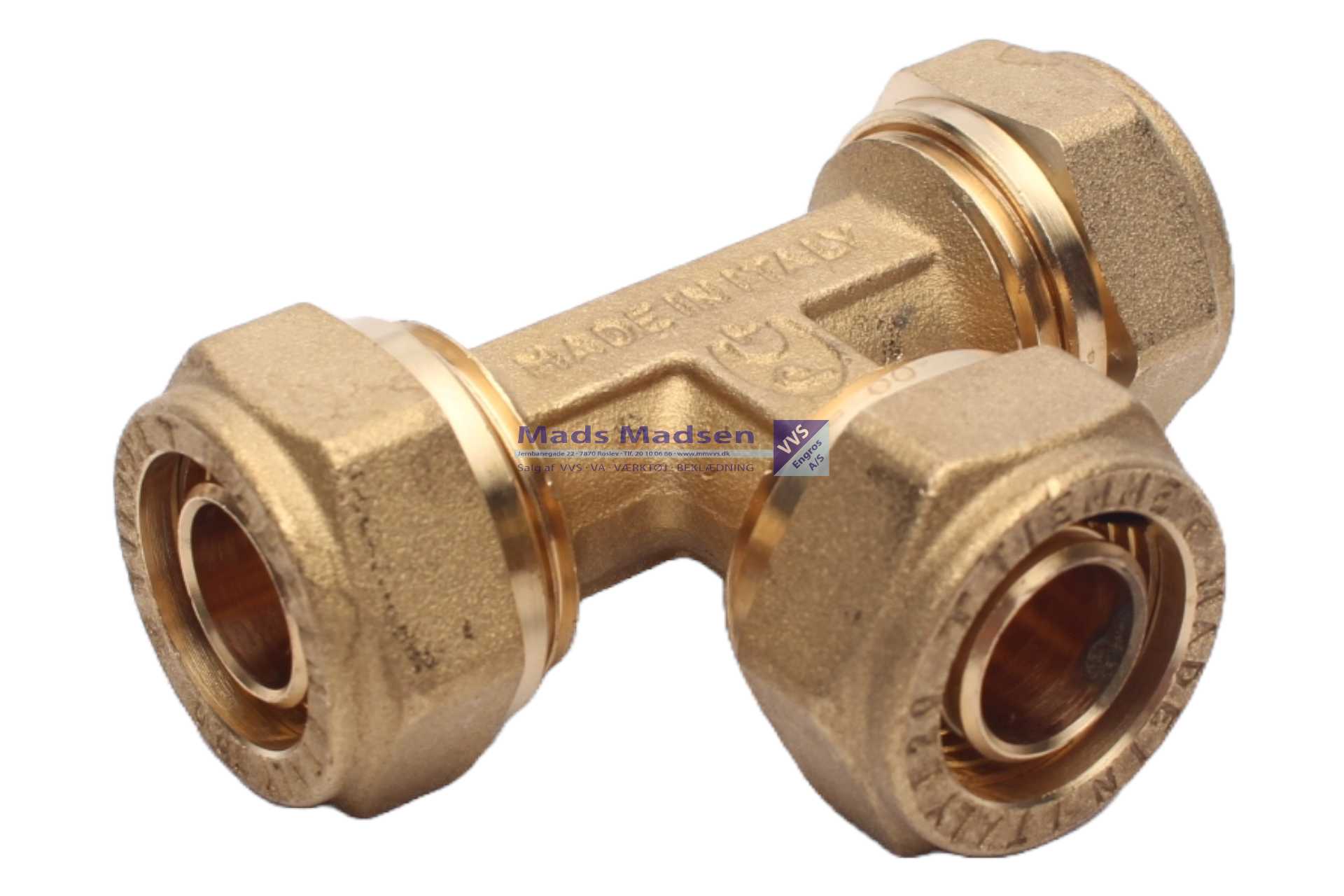 20mm Tiemme pex tee m/bøsn.