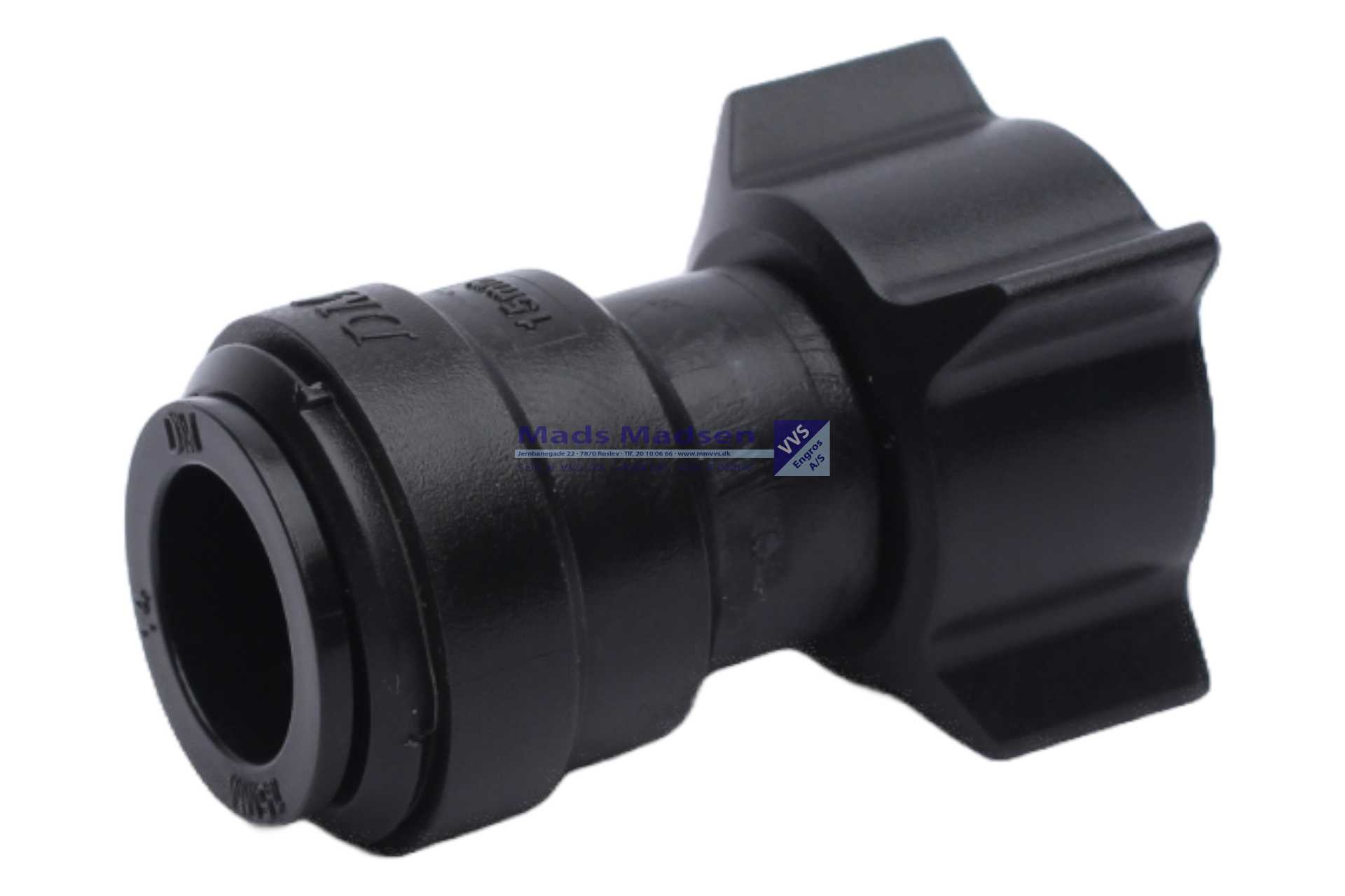 3/4" x 22mm Aqua-speed muffe sort