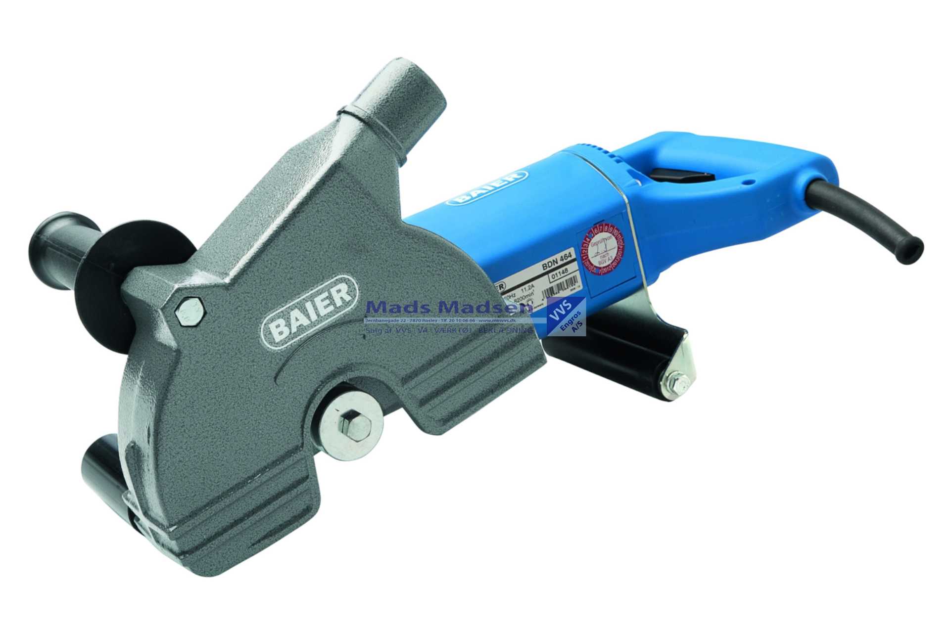 Baier Diamantrilleskærer 60mm BDN464 185mm u/ skiver *NETTOPRIS*