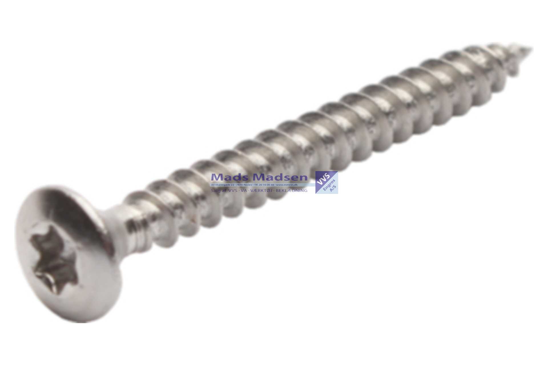 5 x 50 Spånpl.skrue LH TX A2 200 stk/pk (S)