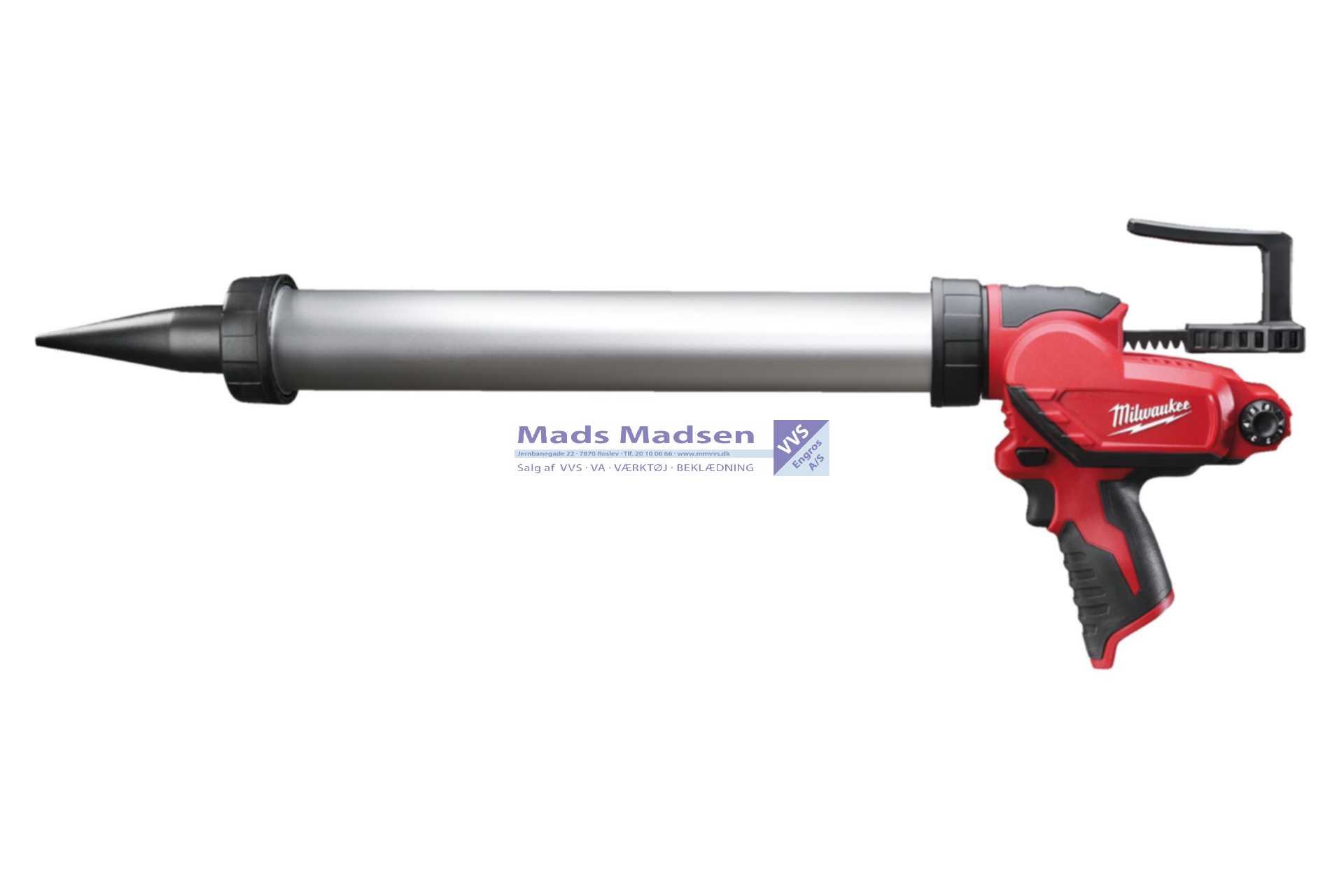 Milwaukee M12 FUEL Fugepistol m./ 600 ml alu.rør, 1stk. 2,0 AH batteri og lader PCG/600A-201B 4933441670 *NETTOPRIS*