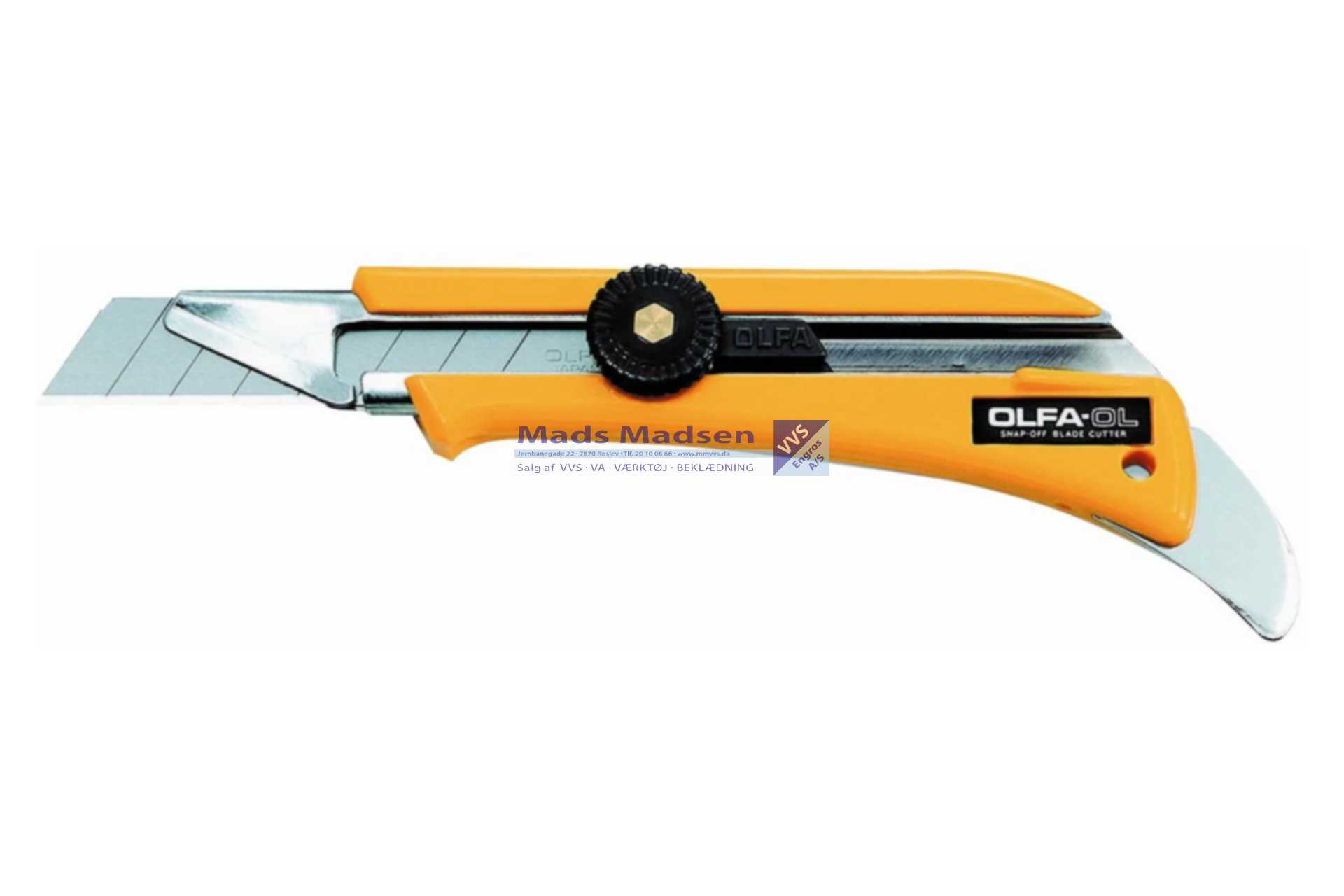 Olfa Skærekniv OL 18mm med skruelås & tæppehage