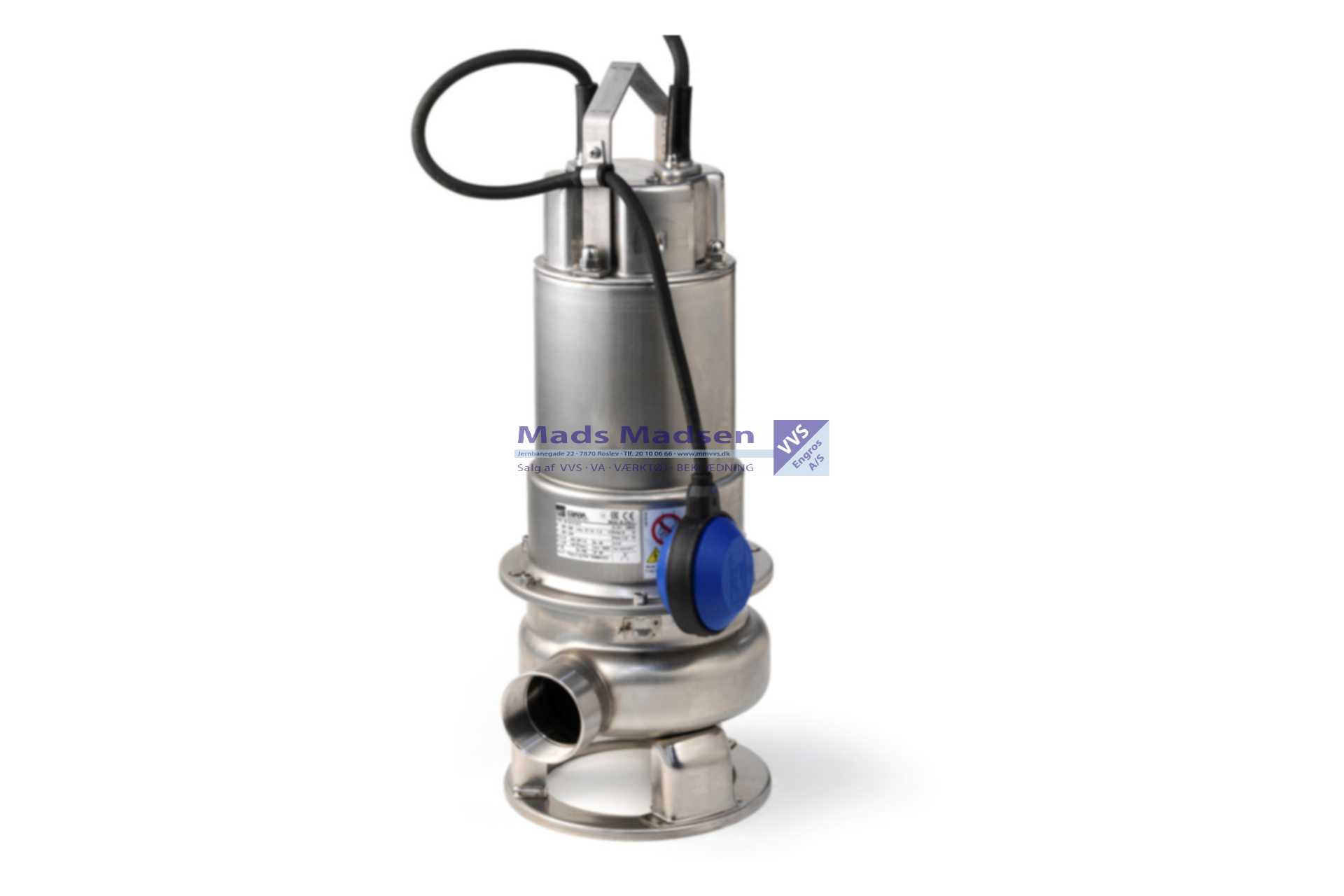 DW VOX 150 spildevandspumpe 220v m/svømmer (max tørstofindhold 4%) 2" nippel afgang