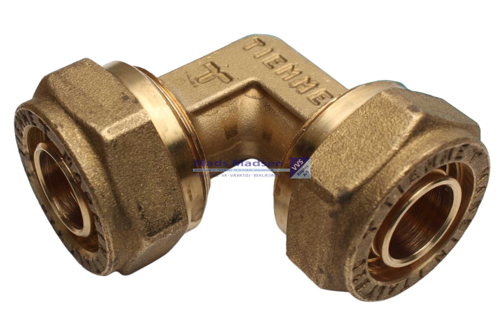 15mm Tiemme pex vinkel m/bøsn.