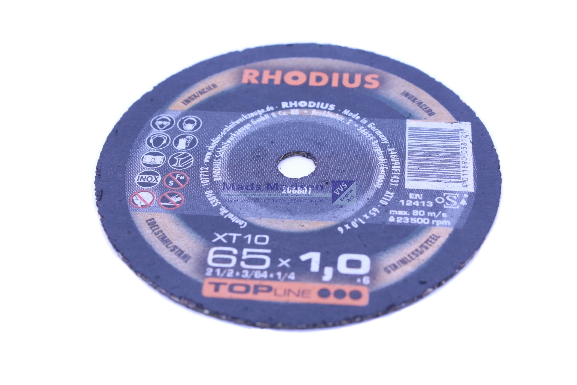 65 x 1,0 x 6,0 mm skæreskive stål/rustfri