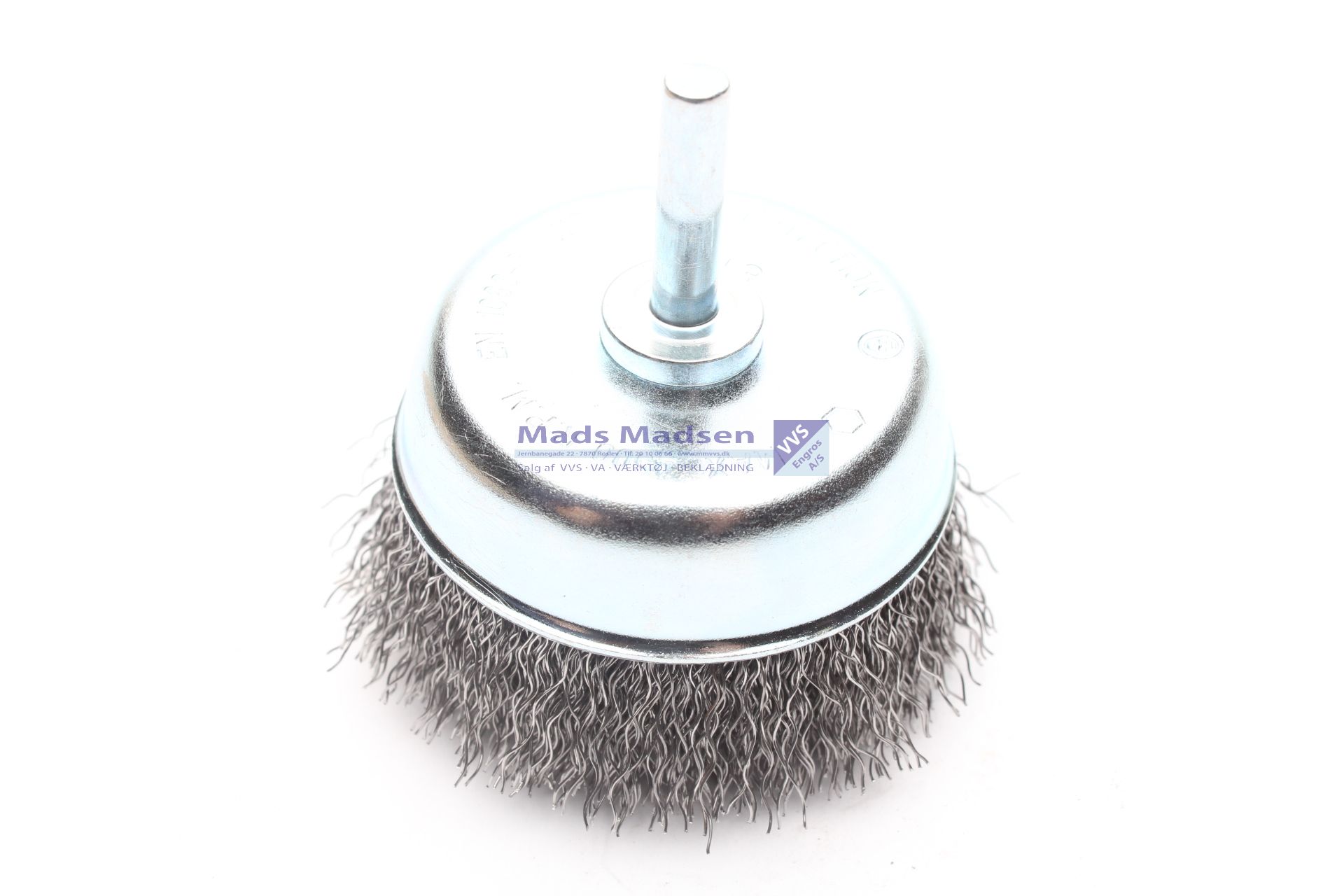 Stålkopbørste m/ skaft Ø75 x 6 0,30 ST.