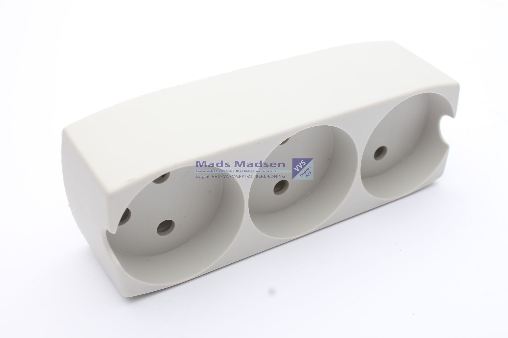 Stikdåse 230V 3R Hvid u/ jord *NETTOPRIS*