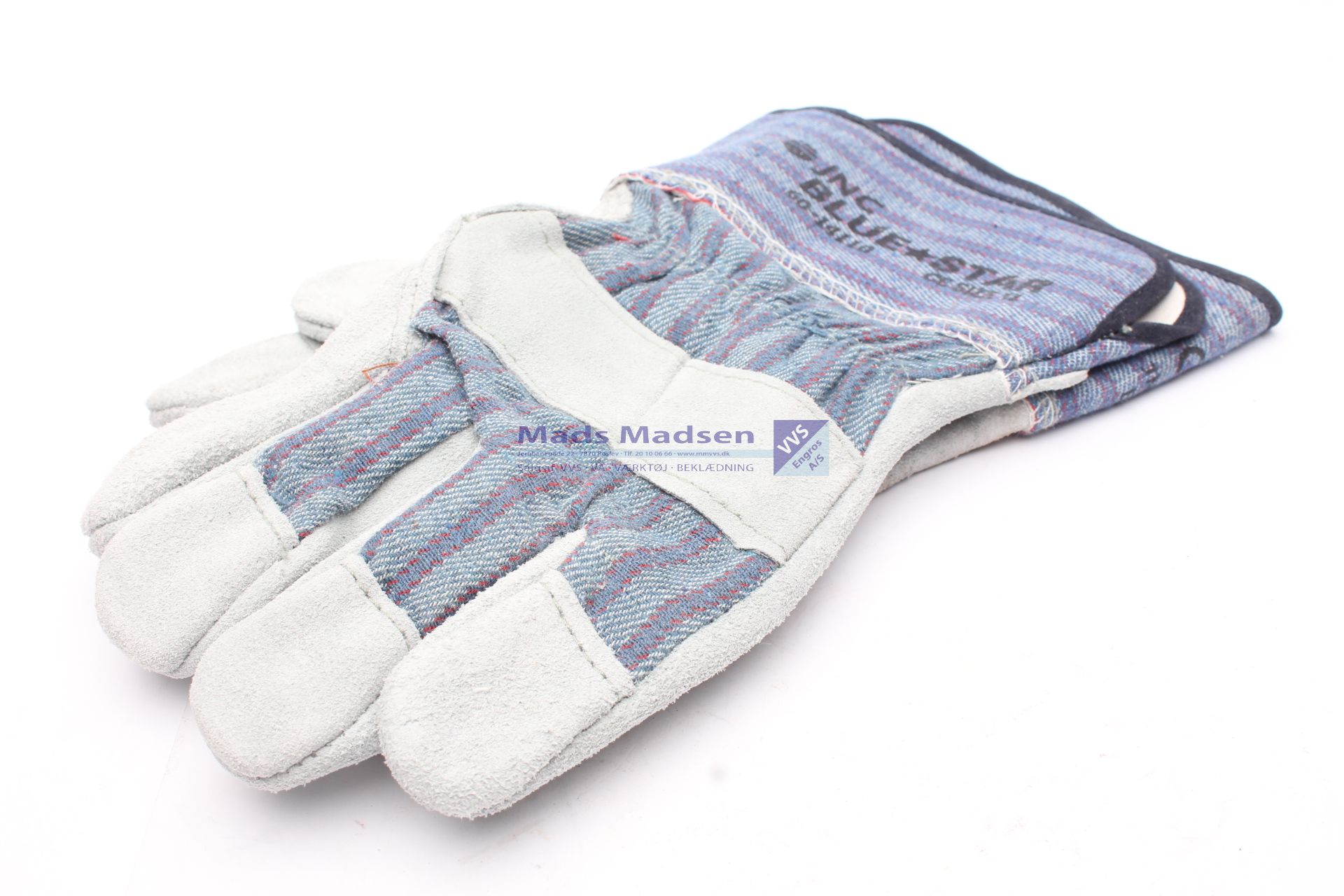 Arbejds/svejsehandske Blue-Star Industri Oksespalt str.12 12 par/pk