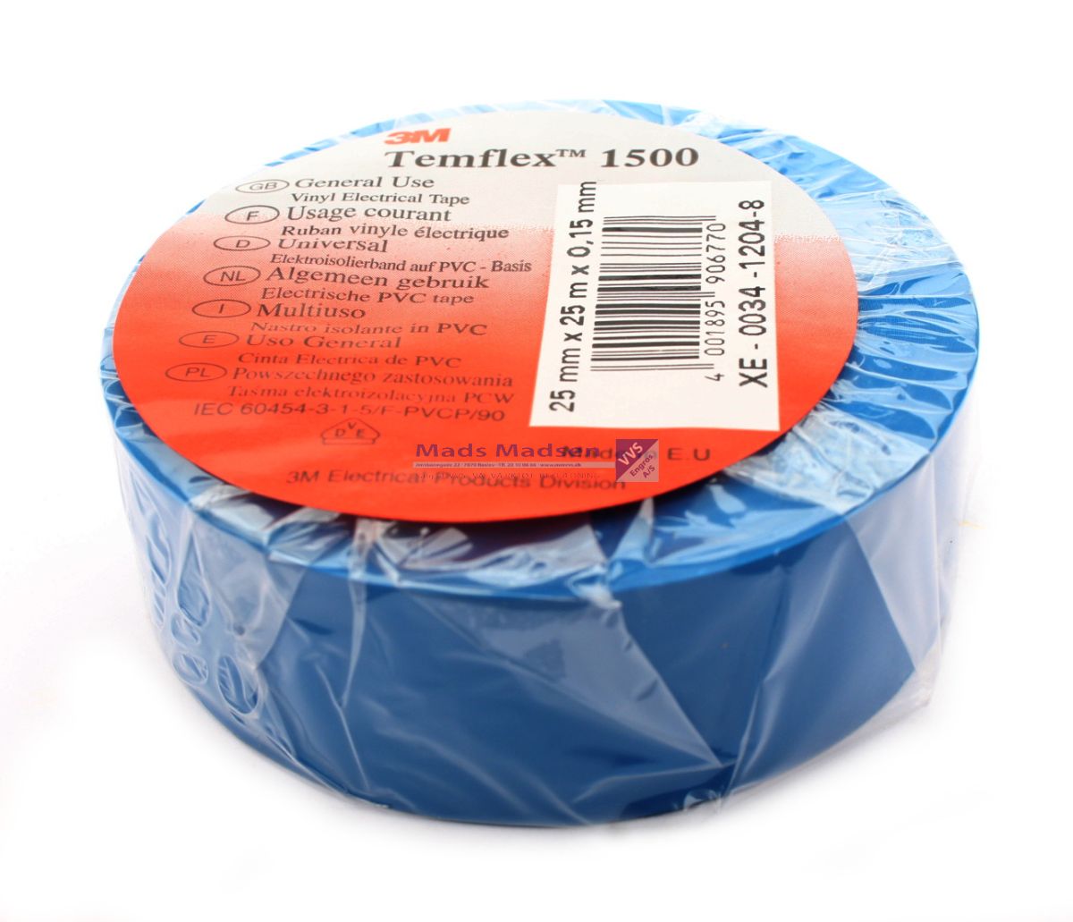 Isolerbånd 19mm x 20mtr. BLÅ