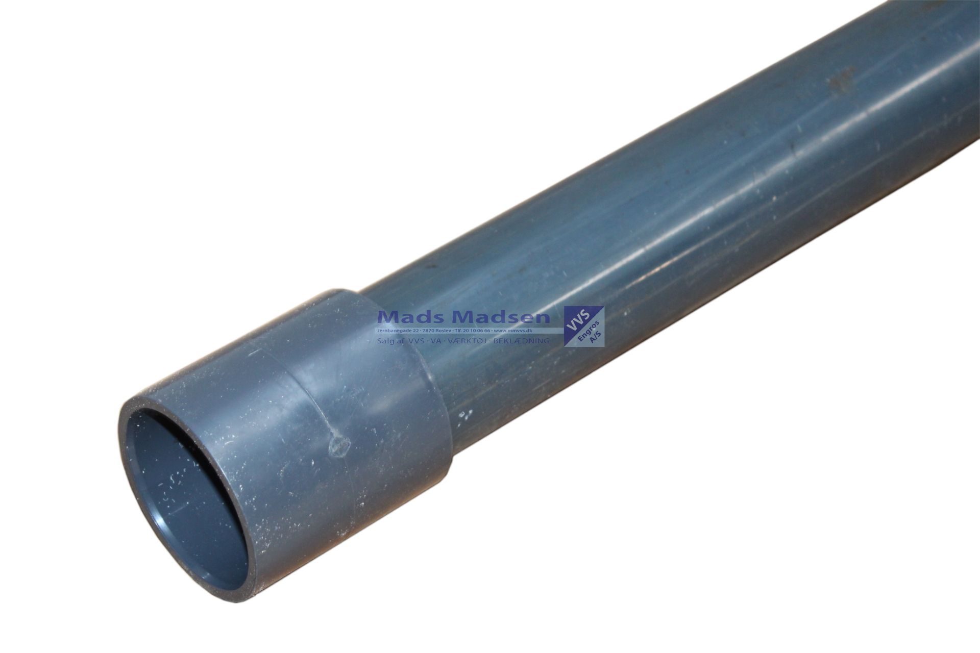 63 x 2300mm PVC forlængerrør til indf.bøjning *MÅNEDENS SKARPE PRIS*