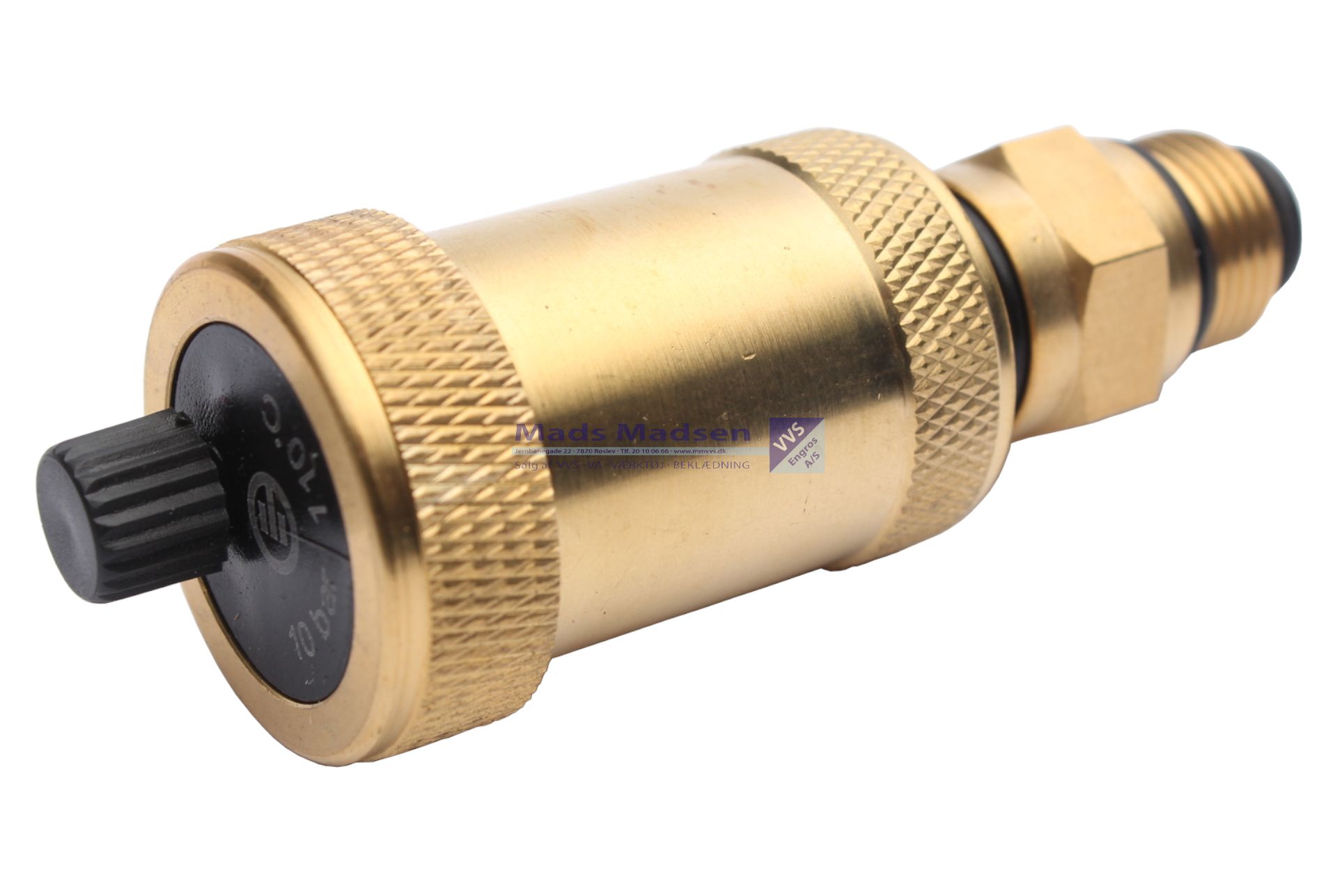 3/8" x 3/8" automatisk luftudlader m/lukkeventil slank model