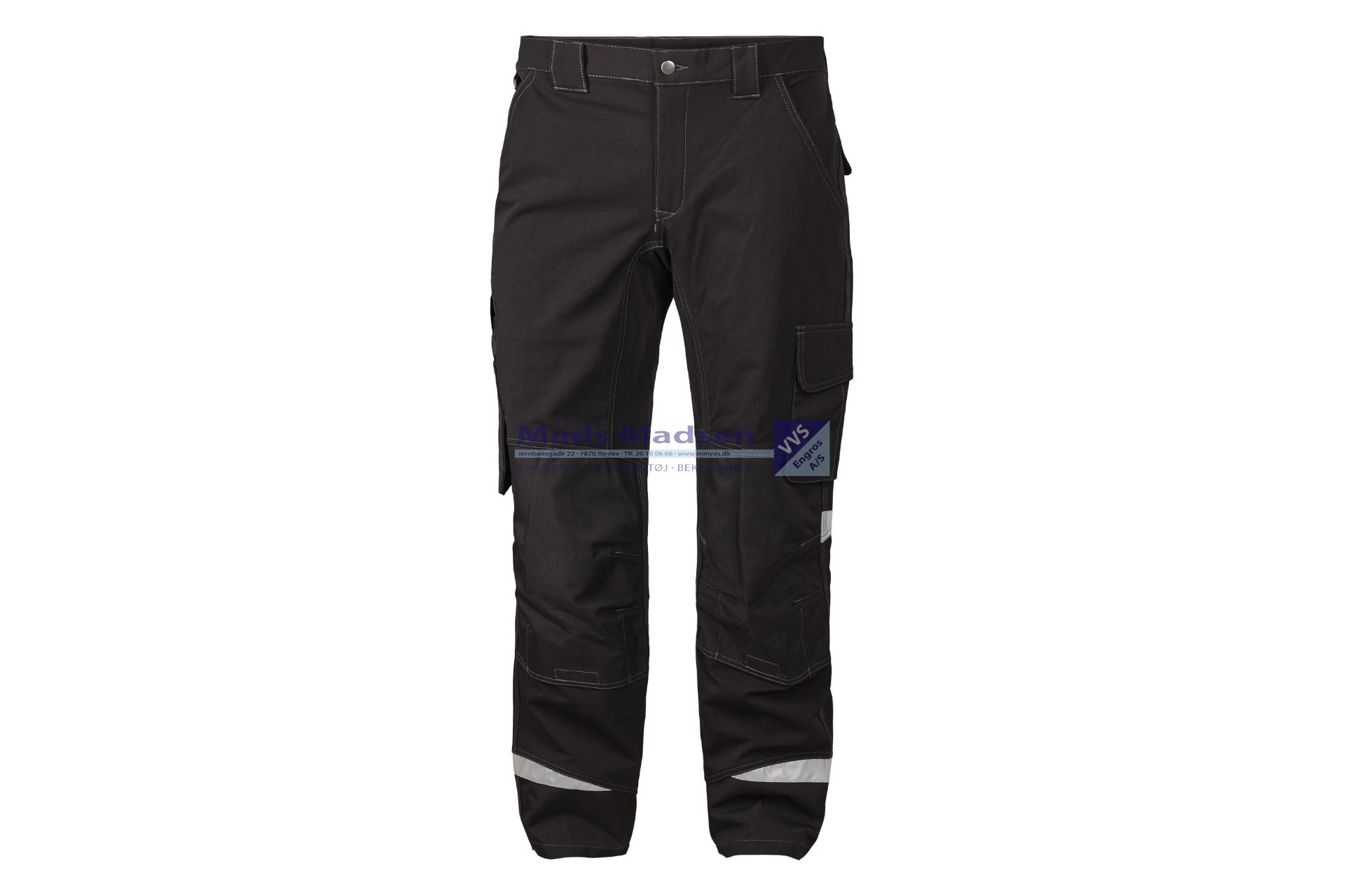 JAK Arbejdsbukser 4-vejs stretch, 1700 Sort C 48 liv. 84 93% nylon - 7% spandex