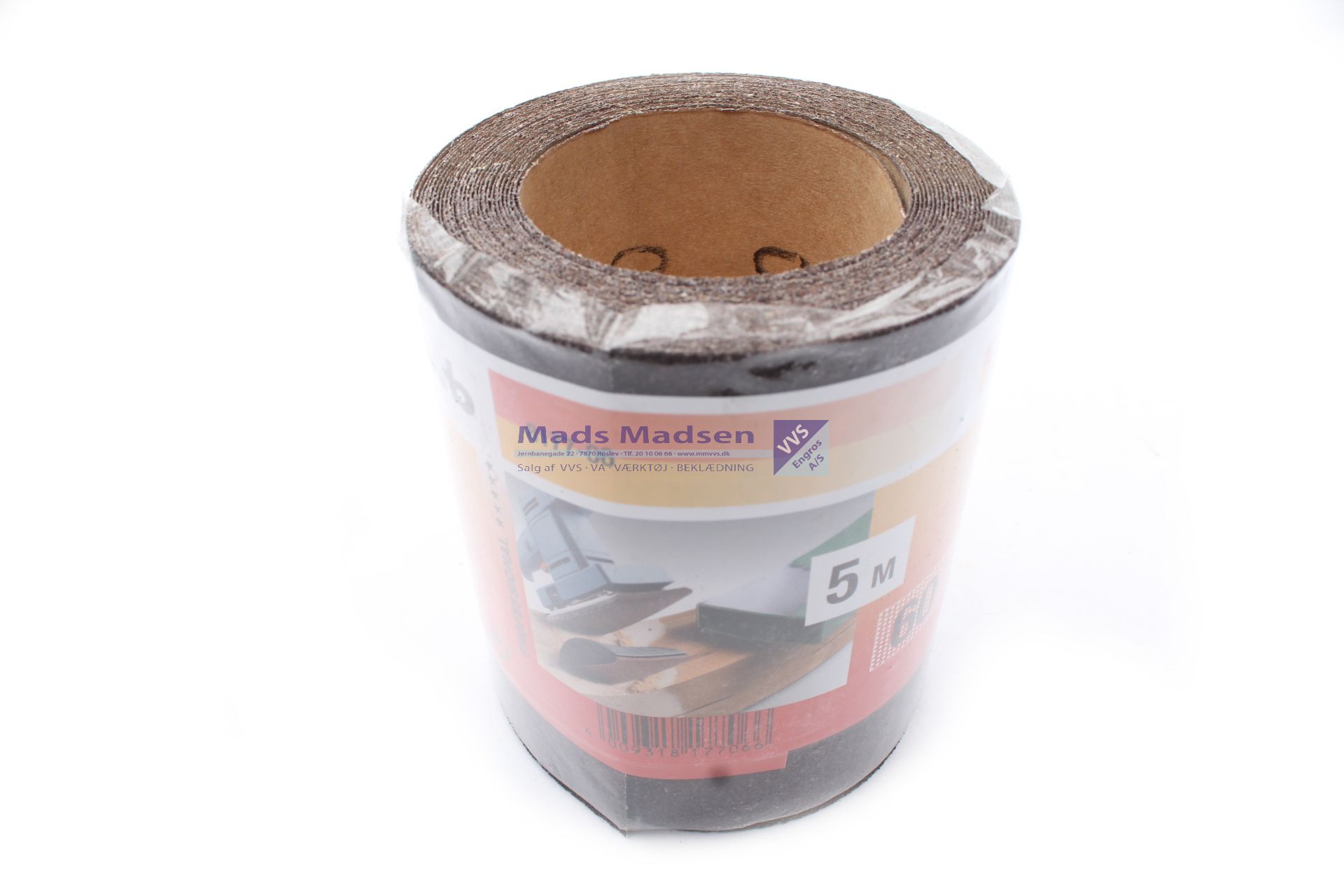 Slibepapir 93mm x 5mtr K80