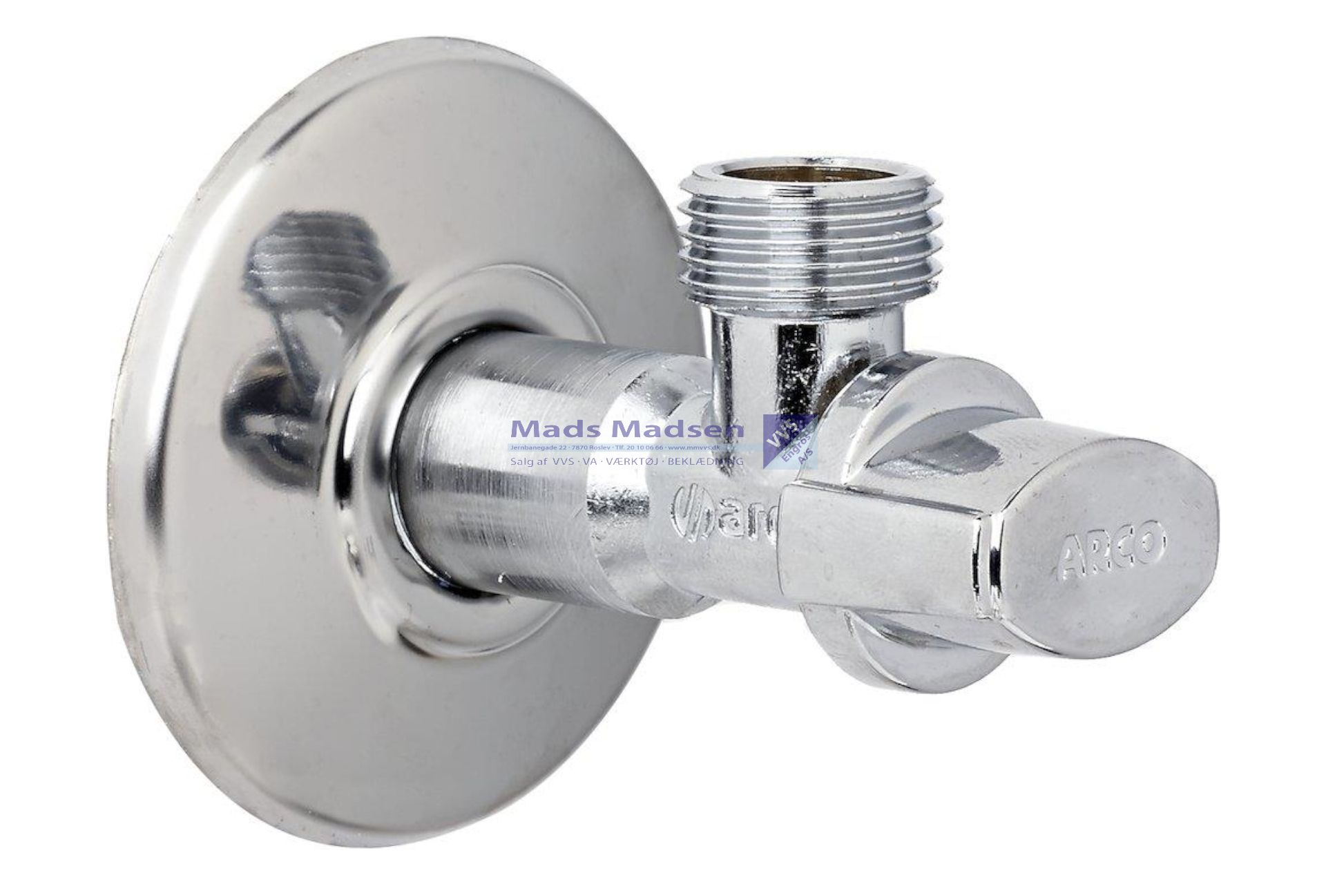 1/2" x 1/2" Arcufix kort model L=75mm  m/67mm roset