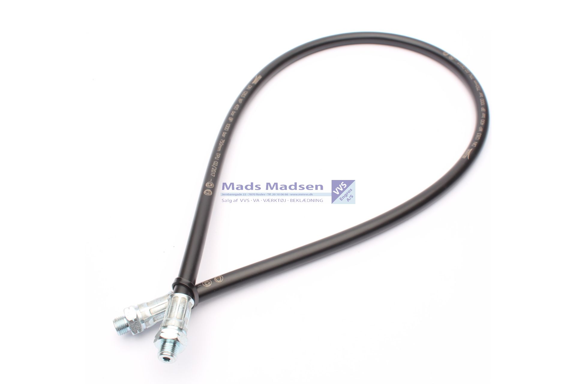 750mm slange for fedtpresse 1/8"