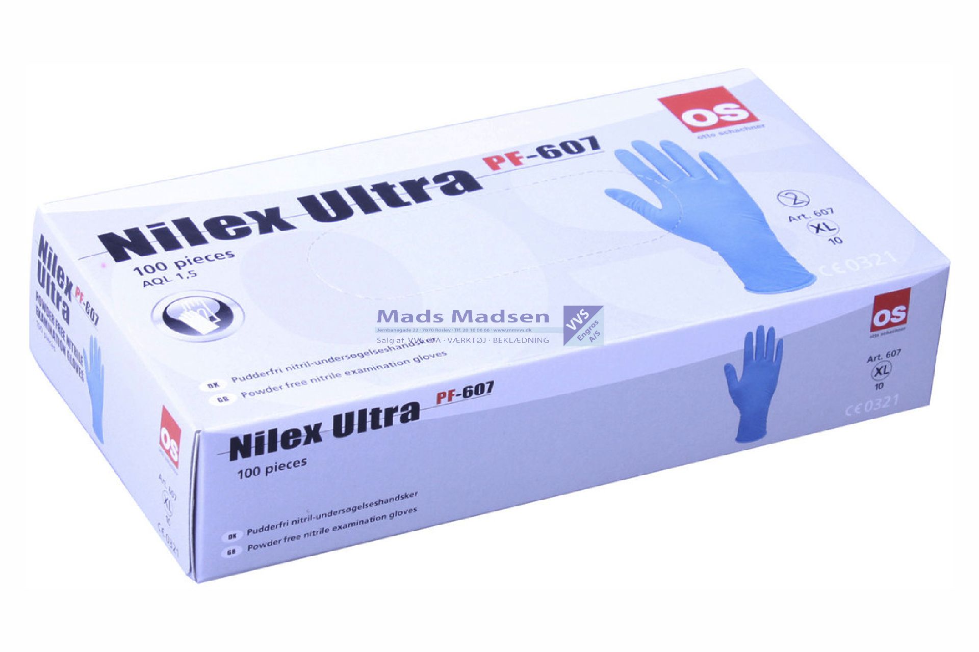 Engangshandsker Nitril Ultra 607080 pudderfri str. 8 M *OUTLET*