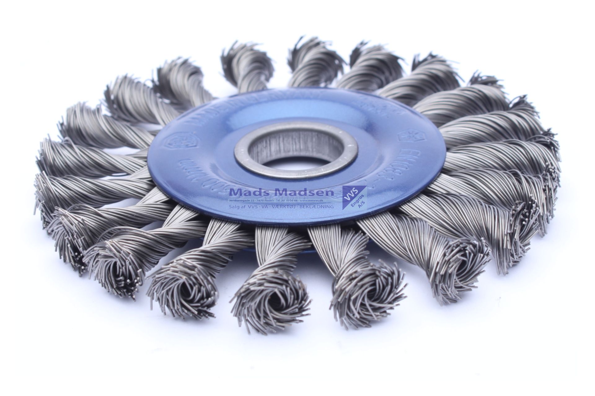 125mm x 13 x 0,5 x 22,2mm  Roterende stålbørste for vinkelsliber