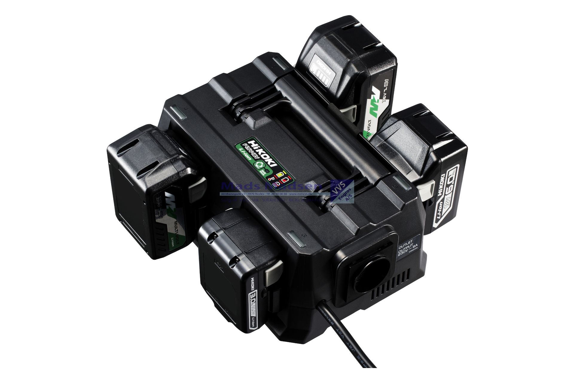 Hitachi / Hikoki Multiports Lader UC18YTSL (4 porte) 18V/36V Multivolt  *NETTOPRIS*
