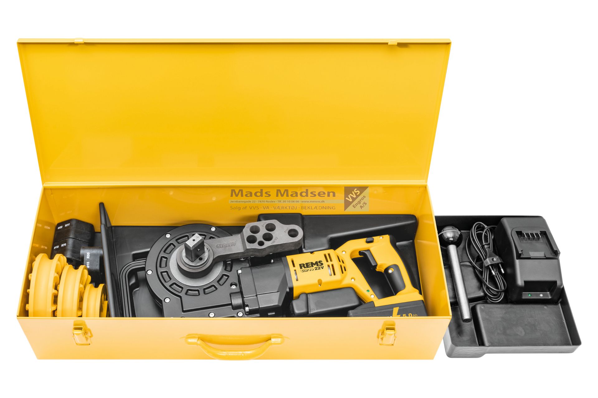 Rems Akku Curvo Rørbukker 21,6V/5 Amp. 15-18-22 mm 580051 R220 *OUTLET*