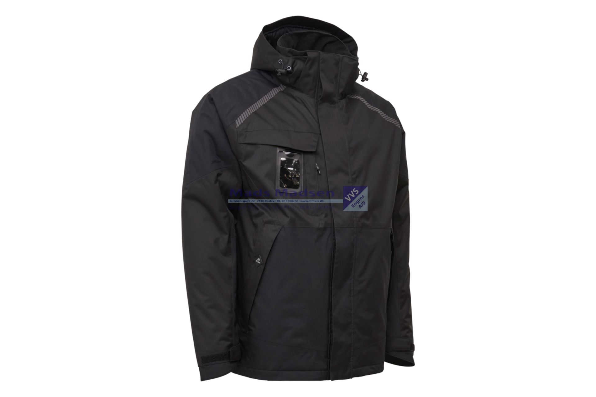 Elka Visible Xtreme stretch regn vinterjakke 186100 sort str. XXL