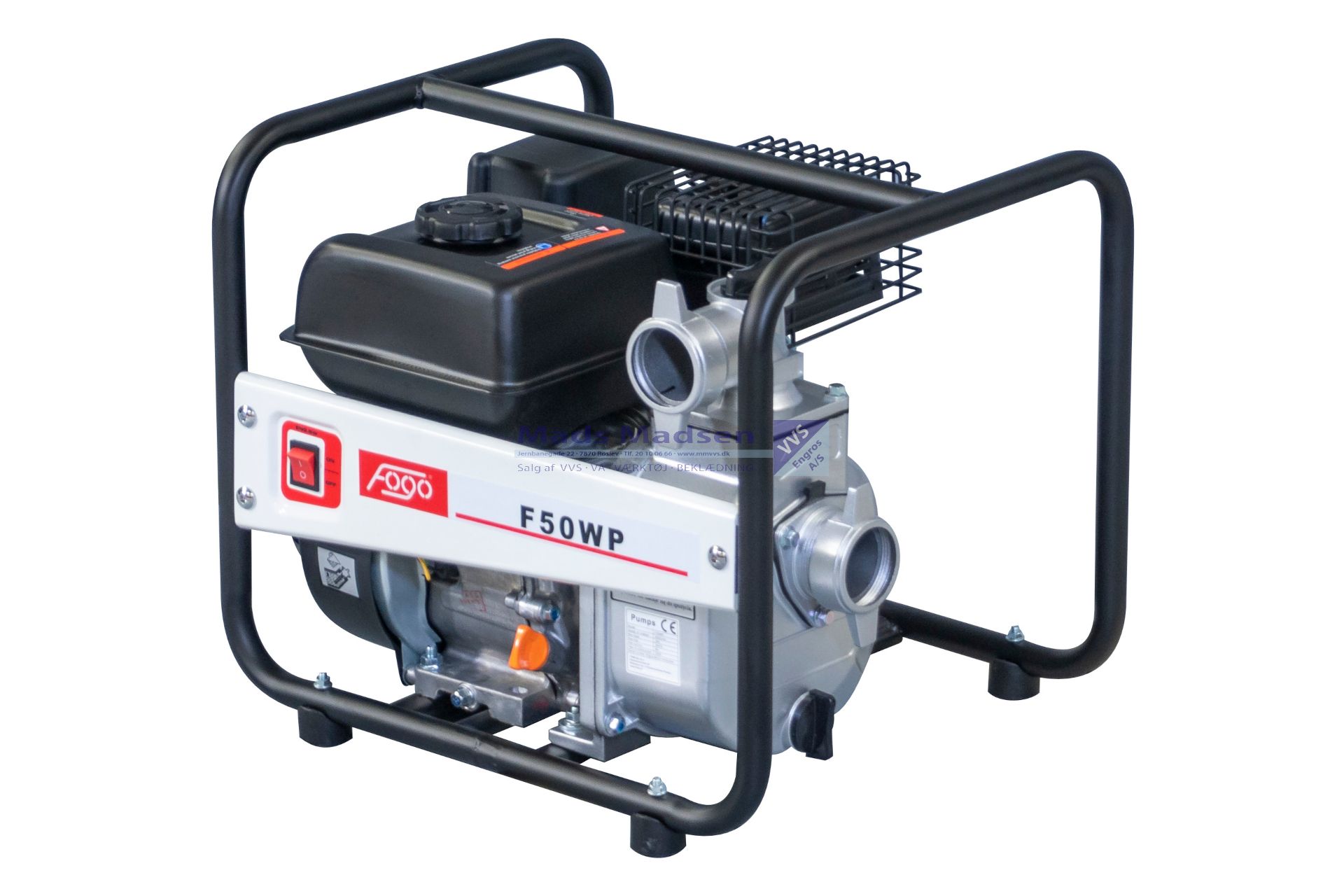 Fogo Benzinmotorpumpe F50WP 2" 600 ltr./min. (rent vand) *NETTOPRIS*