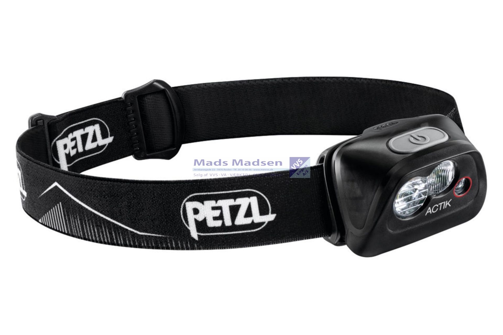 Petzl Actik Black Pandelampe 350  lumen SORT