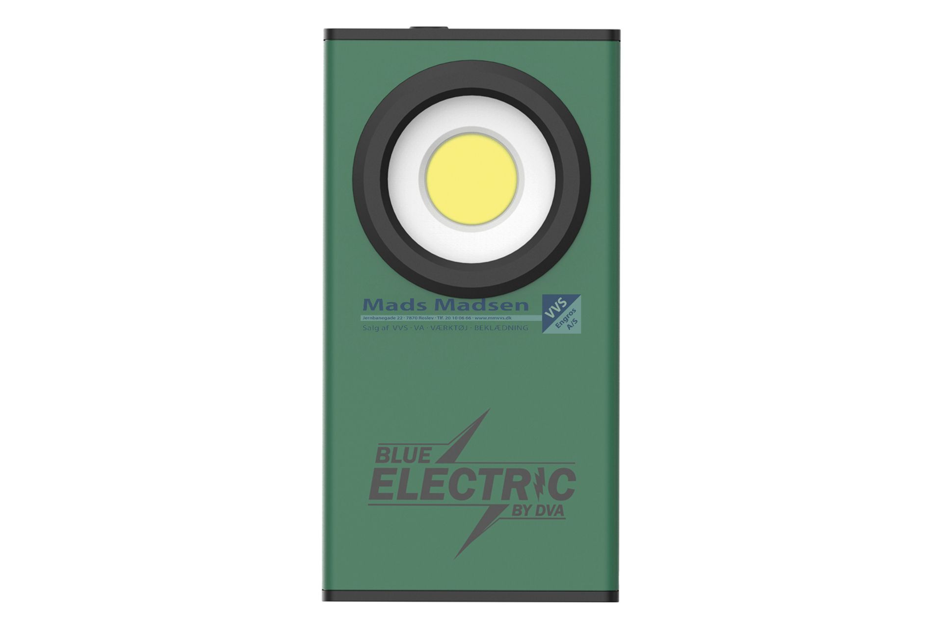 Blue Electric Green Arbejds/lommelampe 150-350 lumen USB opladelig med magnet 35992