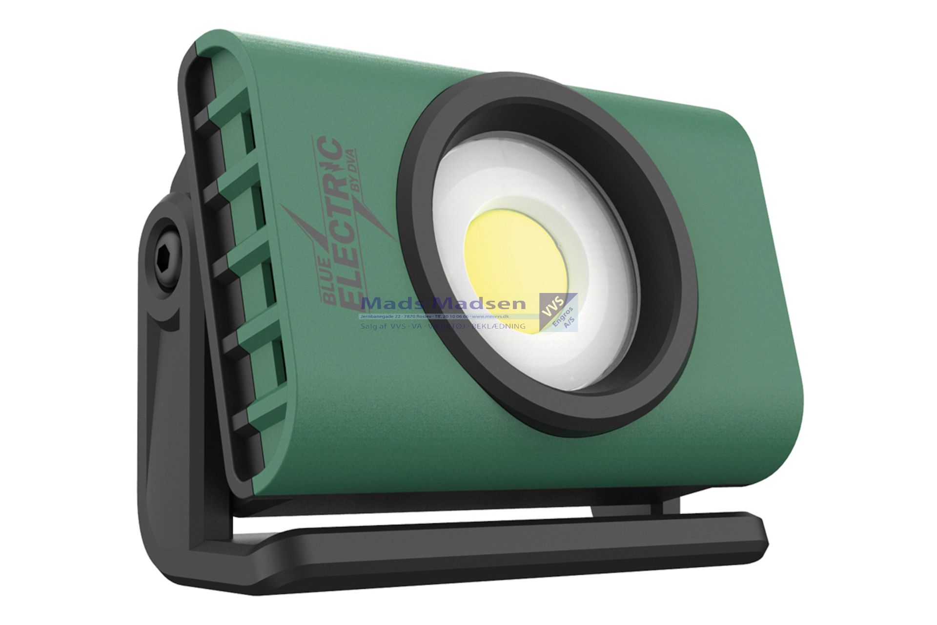 Blue Electric Green Arbejdslampe 100-1000 lumen USB opladelig med magnet 36005