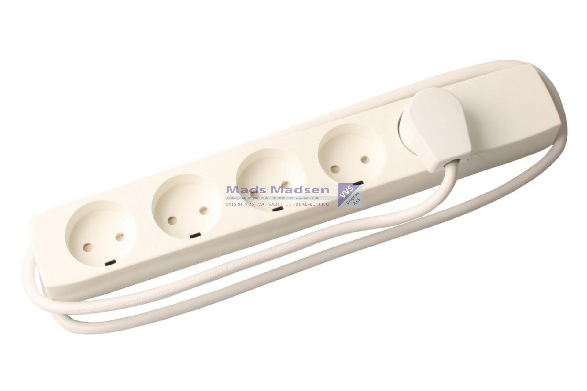 Stikdåse 1,5 m ledn. 5R m/ jord 13A/250V *NETTOPRIS*