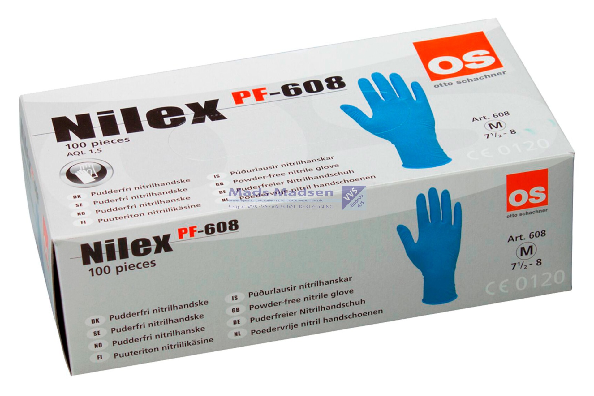 Engangshandsker Nitril Ultra 608100 pudderfri str. 10 XL *NETTOPRIS*