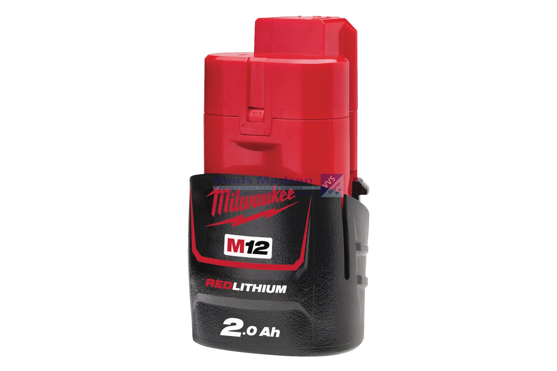 Milwaukee M12 B2 akku batteri 12V 2,0 Amp. incl. afgift 4932430064 (K) *NETTOPRIS*