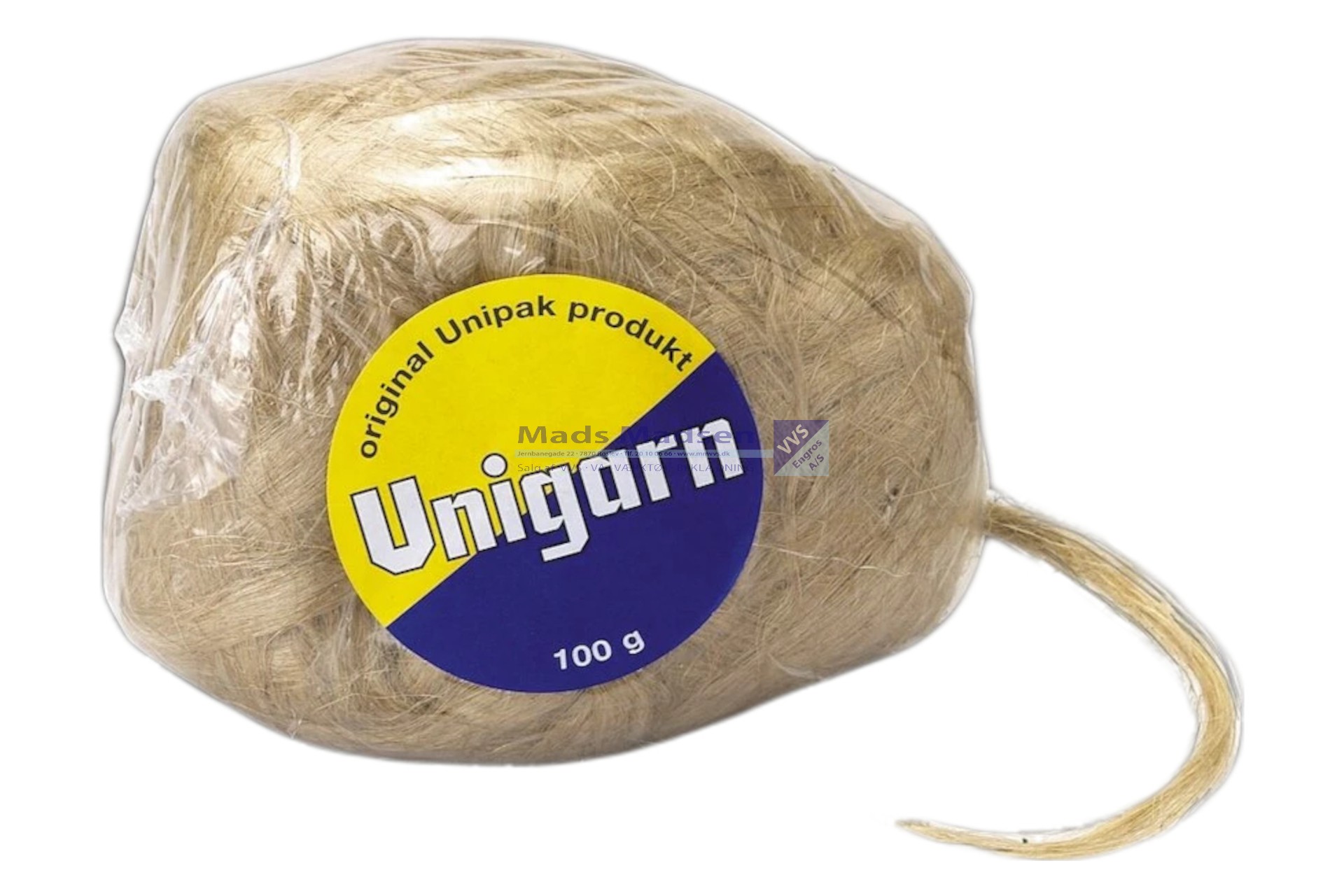 Pakgarn i nøgle á 100 gr. 8 rl/pk