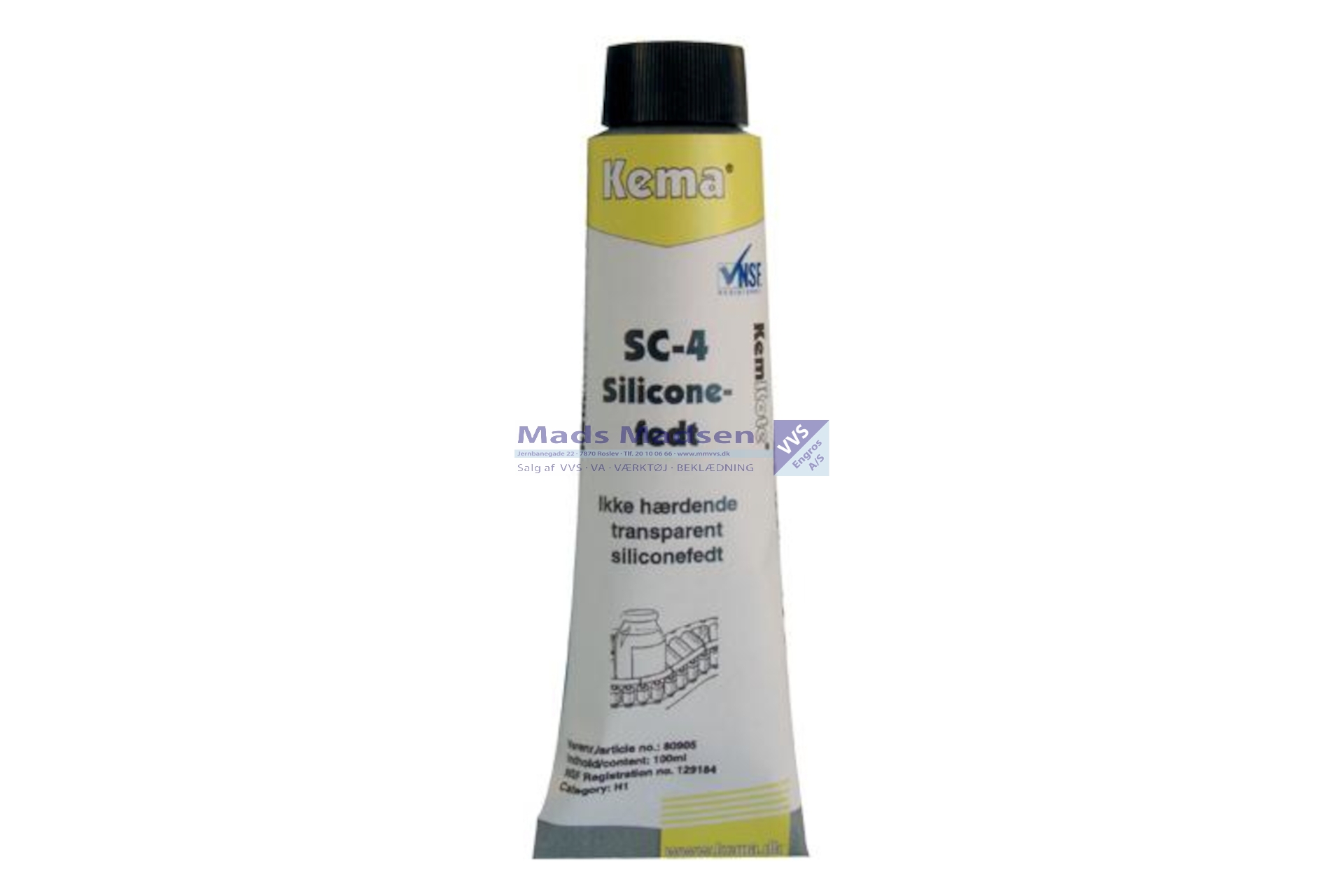 Kema siliconefedt SC-4 tube á 100 ml. *OUTLET*