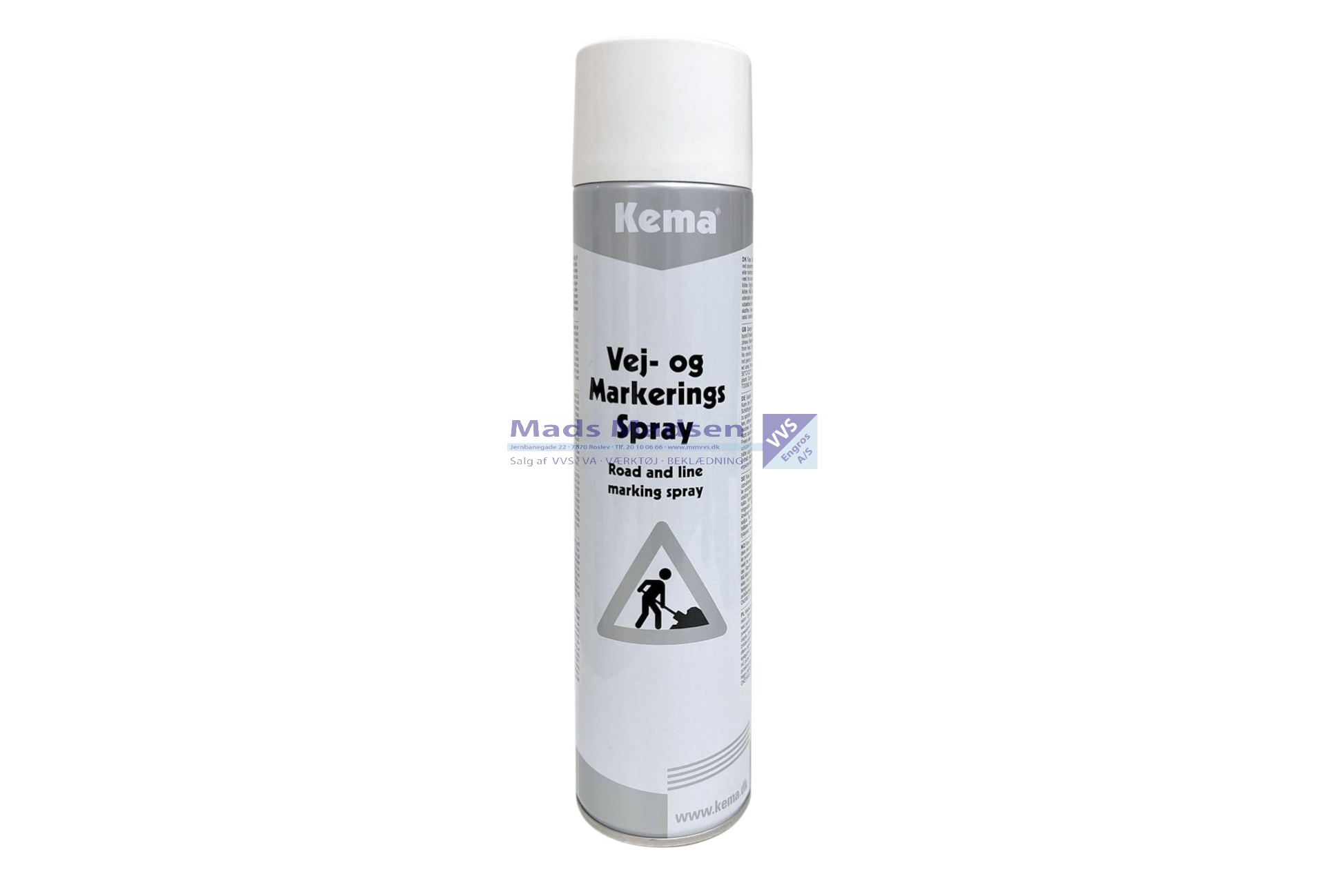 Kema Vej-og markeringsspray HVID 13626 á 600 ml. - UN 1950 - Farekl. 2.1 *NETTOPRIS*