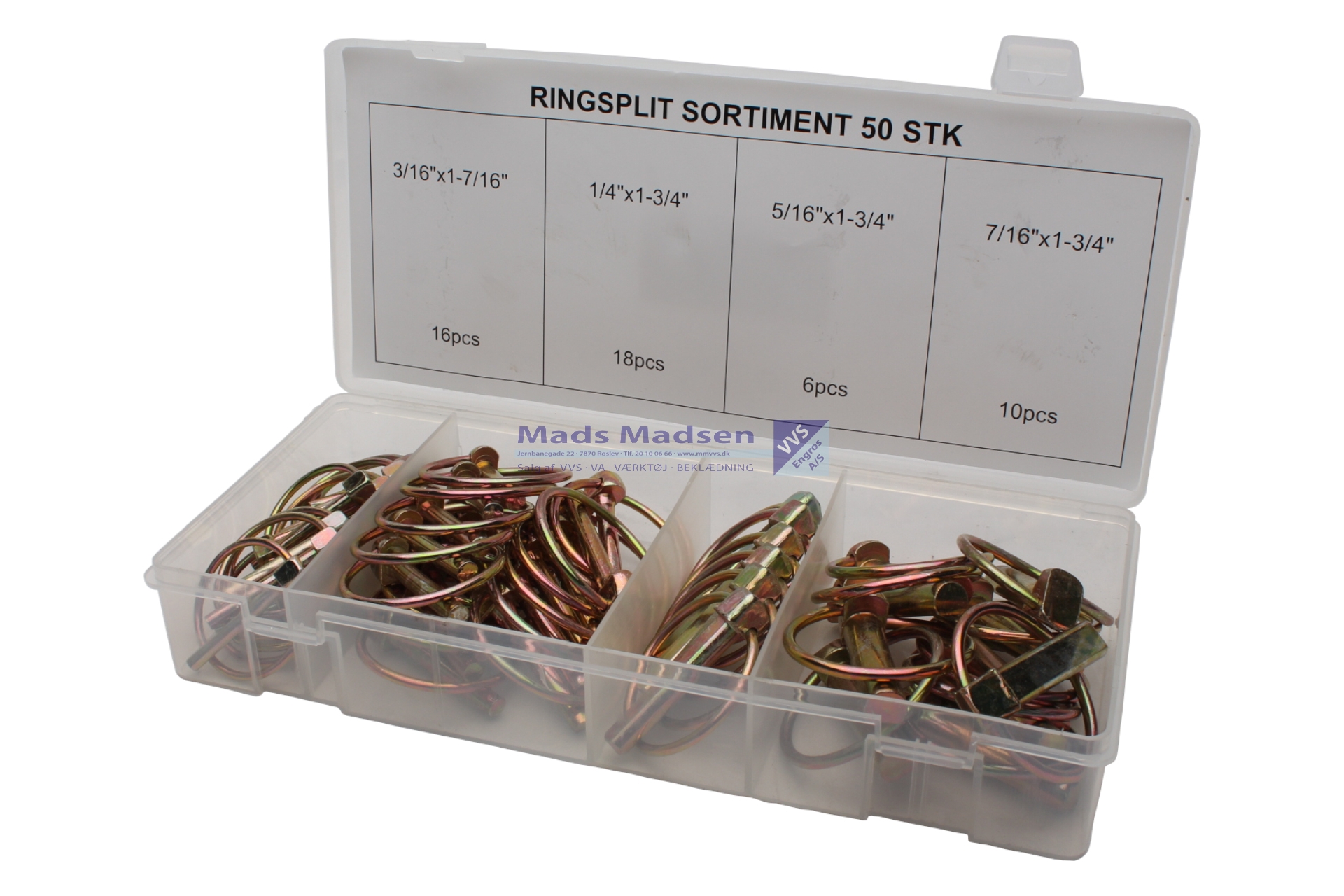 HERO Ringsplitsortiment á 50 stk. 5/6/8/11mm *NETTOPRIS*