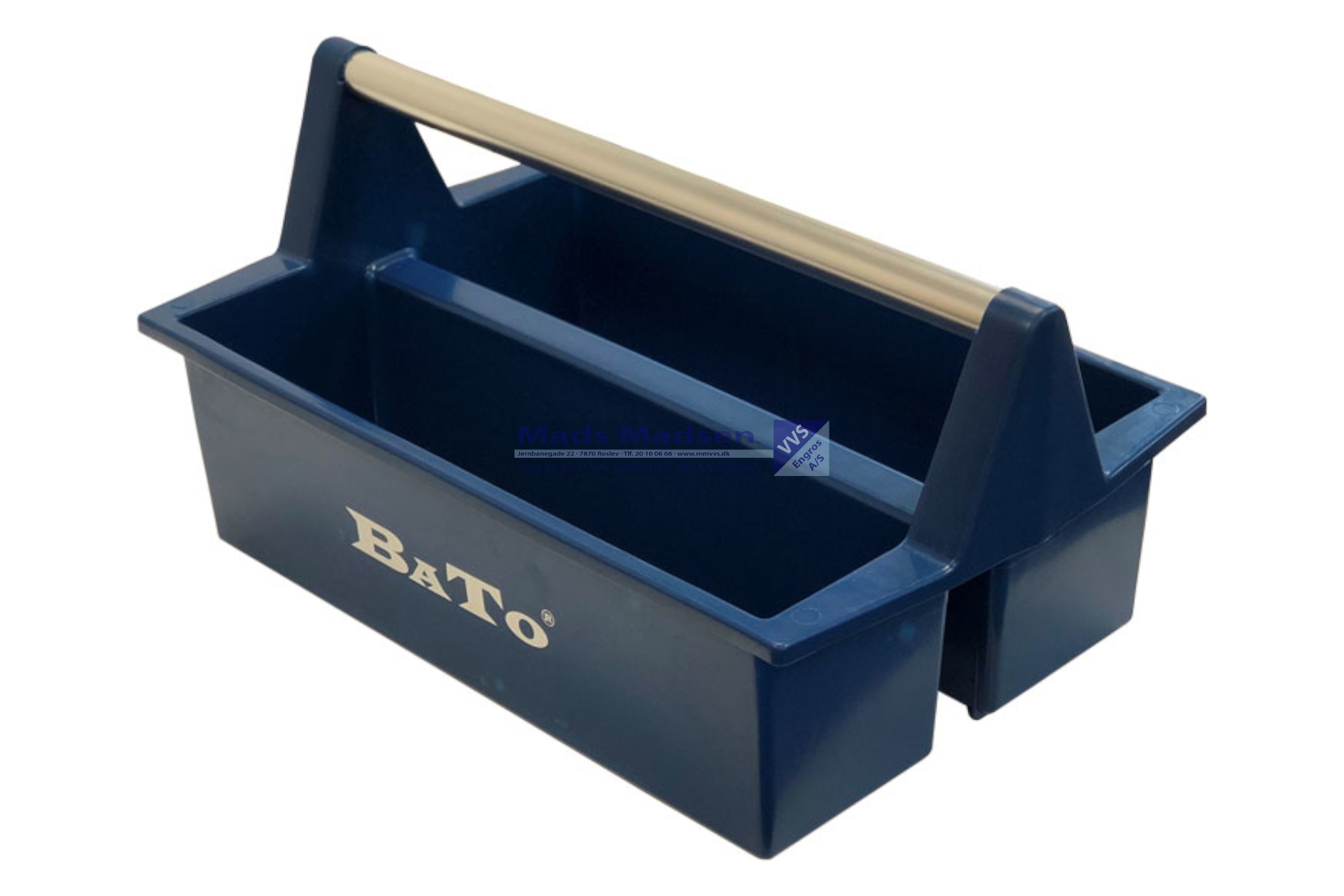 Bato Værktøjskasse 2 rum 420x260x120mm m/alu.håndtag *NETTOPRIS*